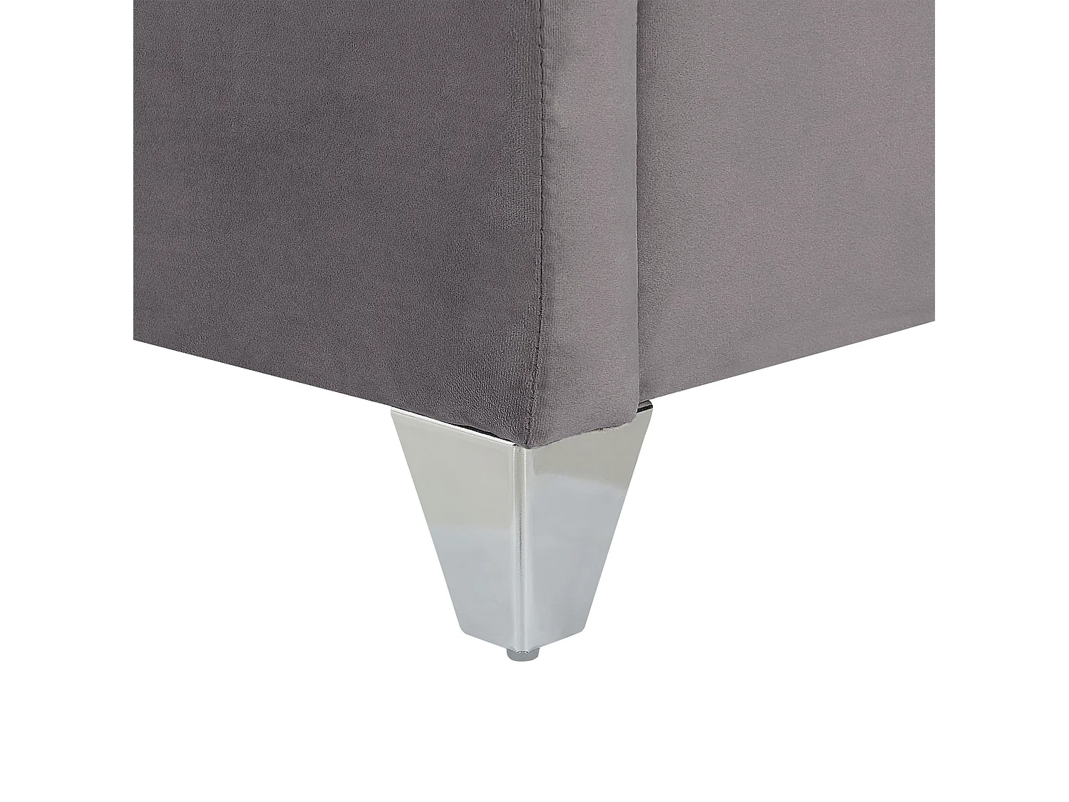 Cama Terciopelo LUBBON 160 x 200 cm Gris