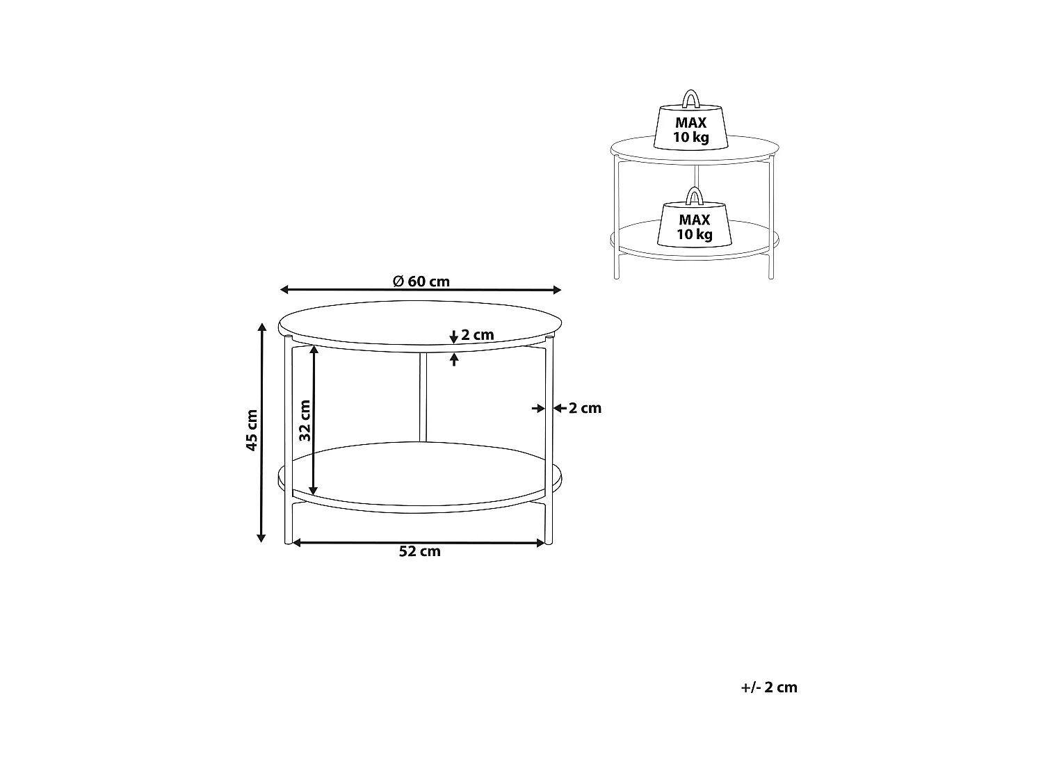 Salontafel REVA Wit marmer