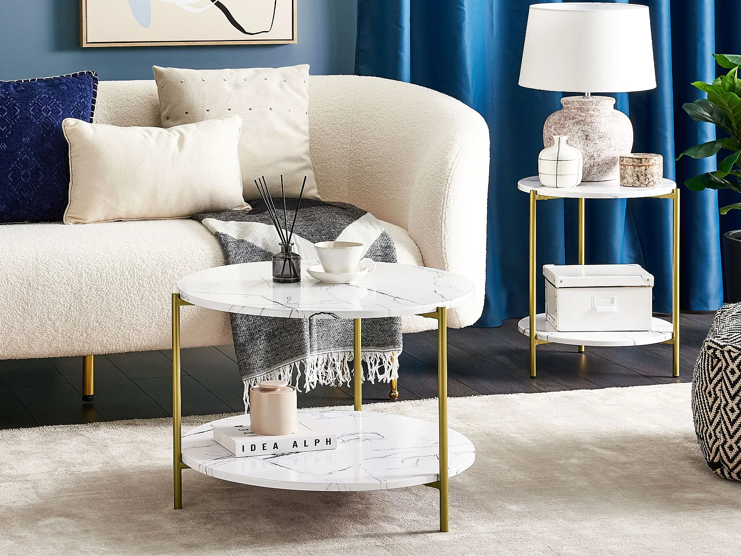 Table basse REVA Marbre blanc