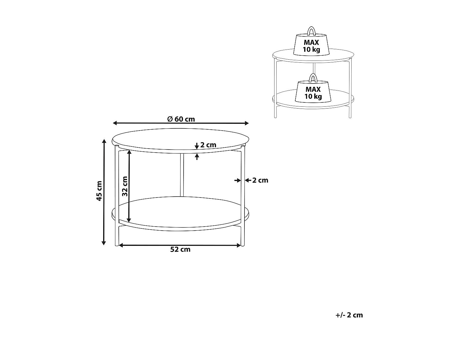 Salontafel REVA Wit marmer