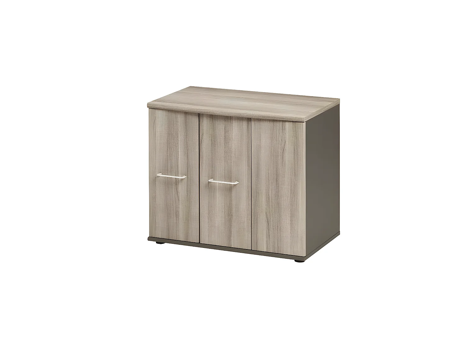 Meuble de rangement bas 2 portes Chêne Gris - ETIENNE