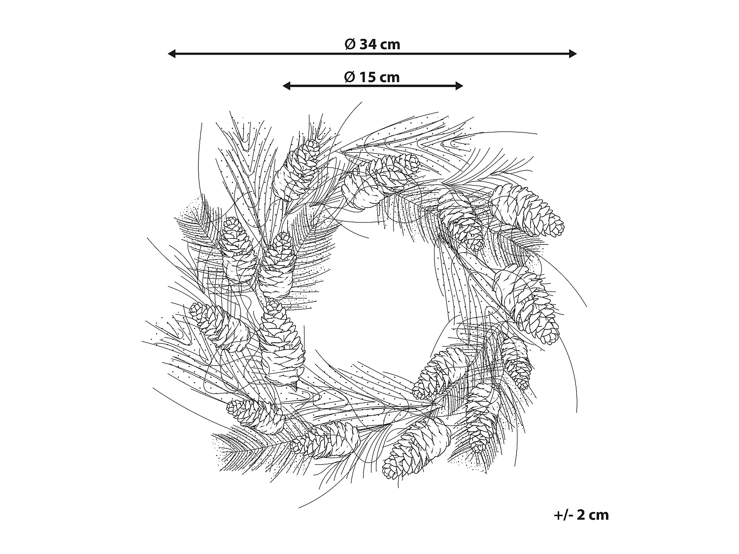 Couronne de Noël ASTURIA Vert 34 cm