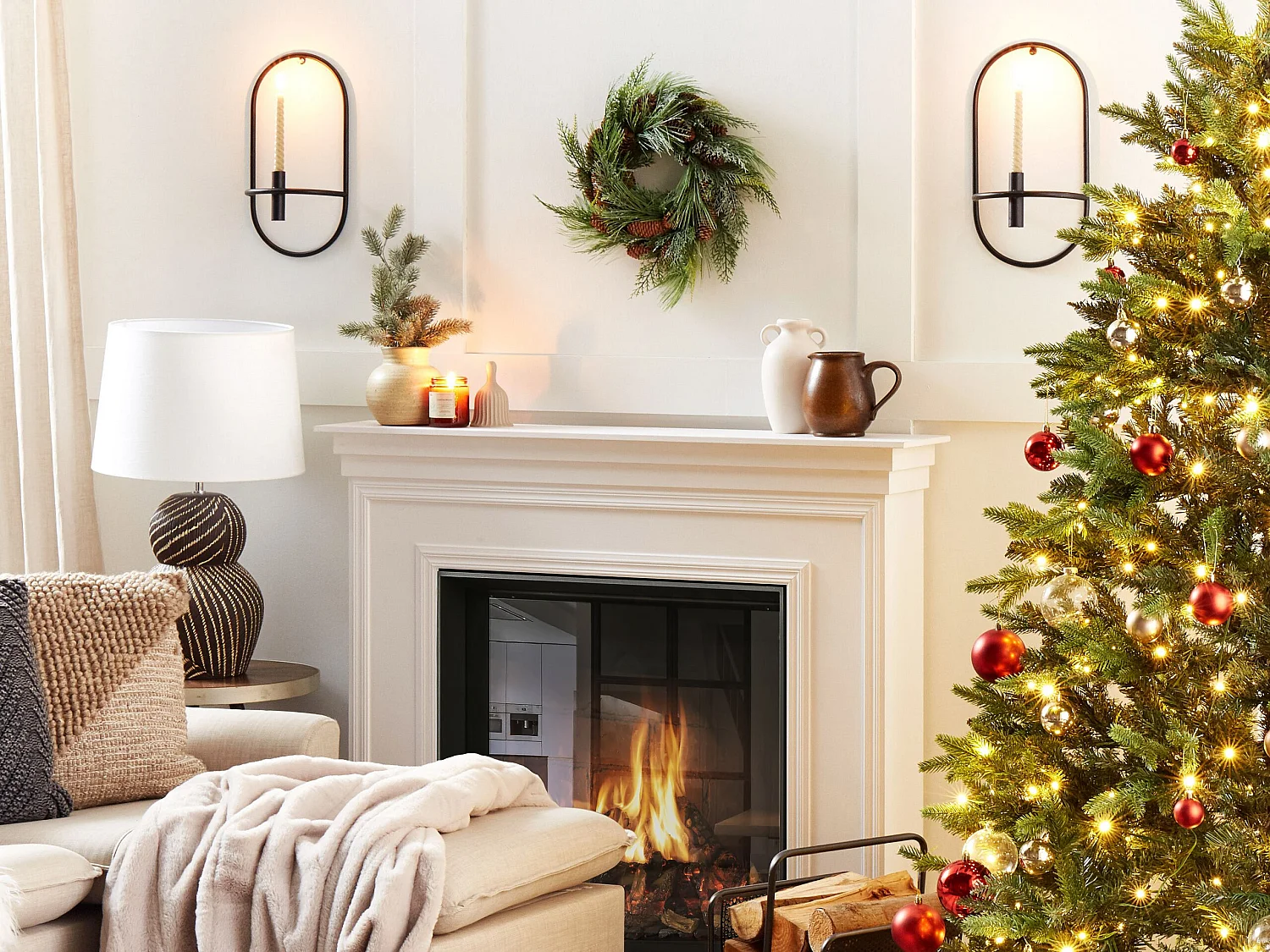 Couronne de Noël ASTURIA Vert 34 cm