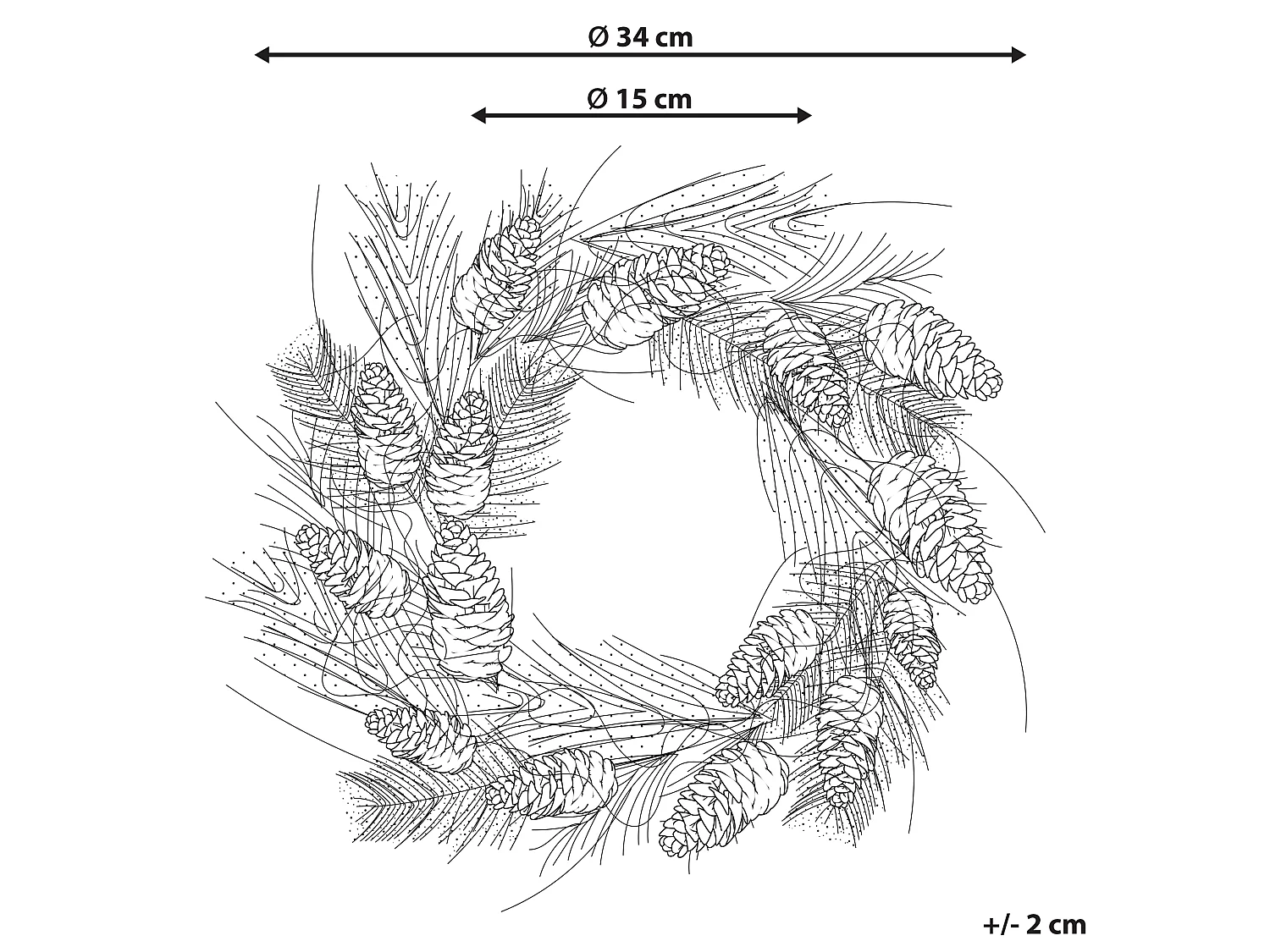 Couronne de Noël ASTURIA Vert 34 cm