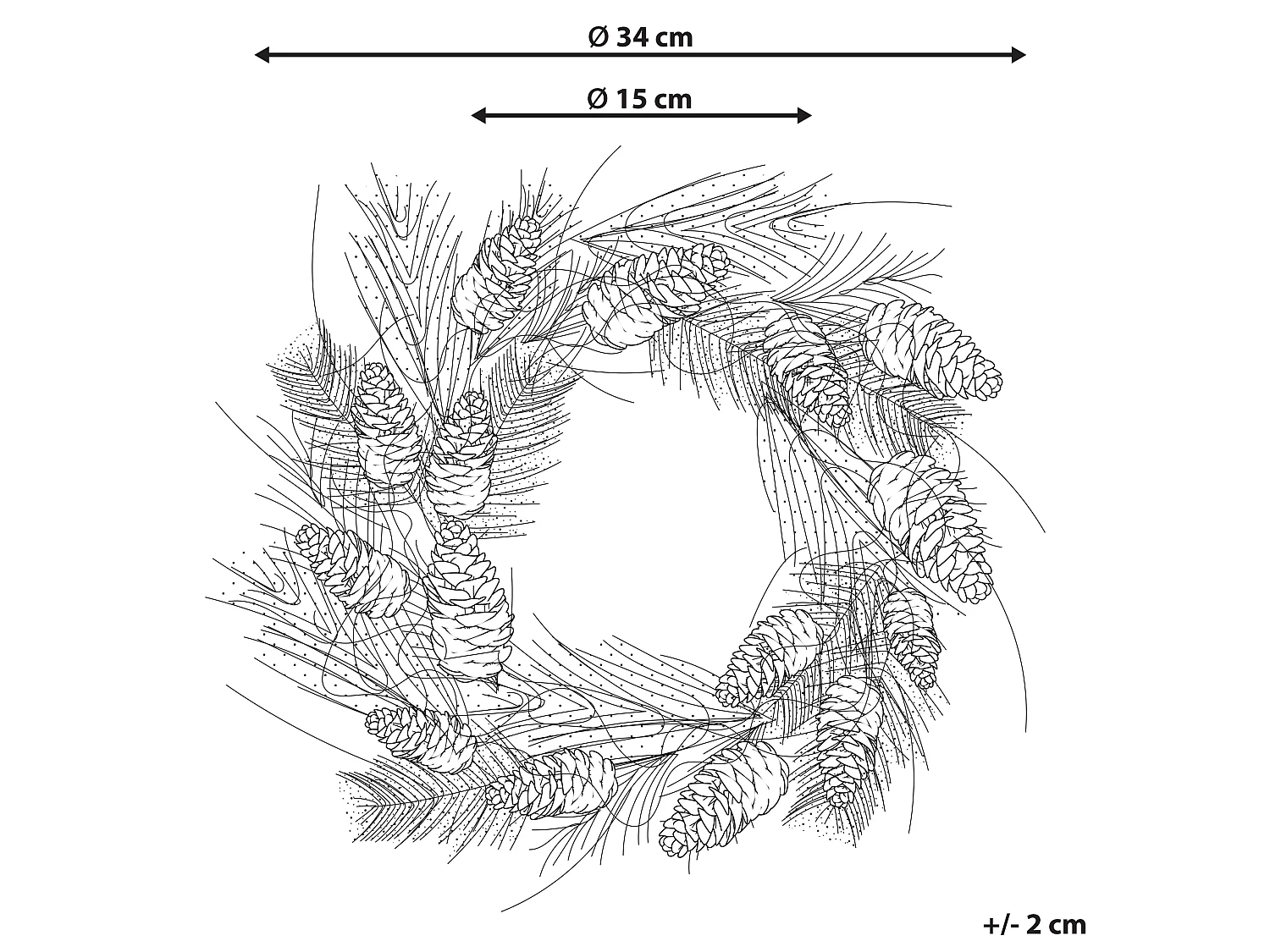 Couronne de Noël ASTURIA Vert 34 cm