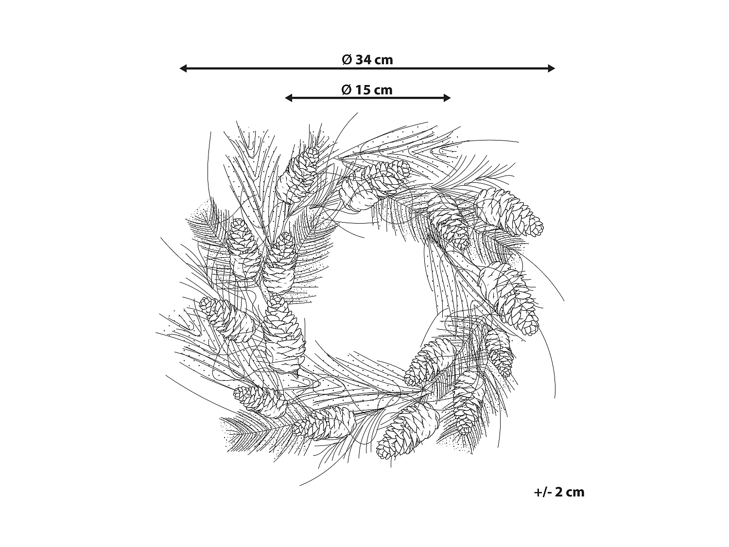 Couronne de Noël ASTURIA Vert 34 cm