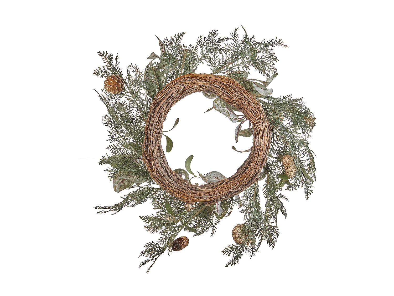 Decoratieve krans groen/goud ø 45 cm HOVILA