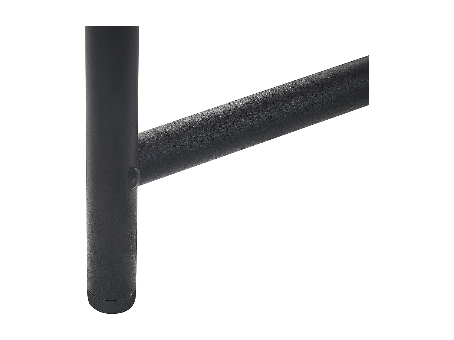 Konsolentisch dunkler Holzfarbton Metallgestell schwarz mit 2 Schiebetüren Jose