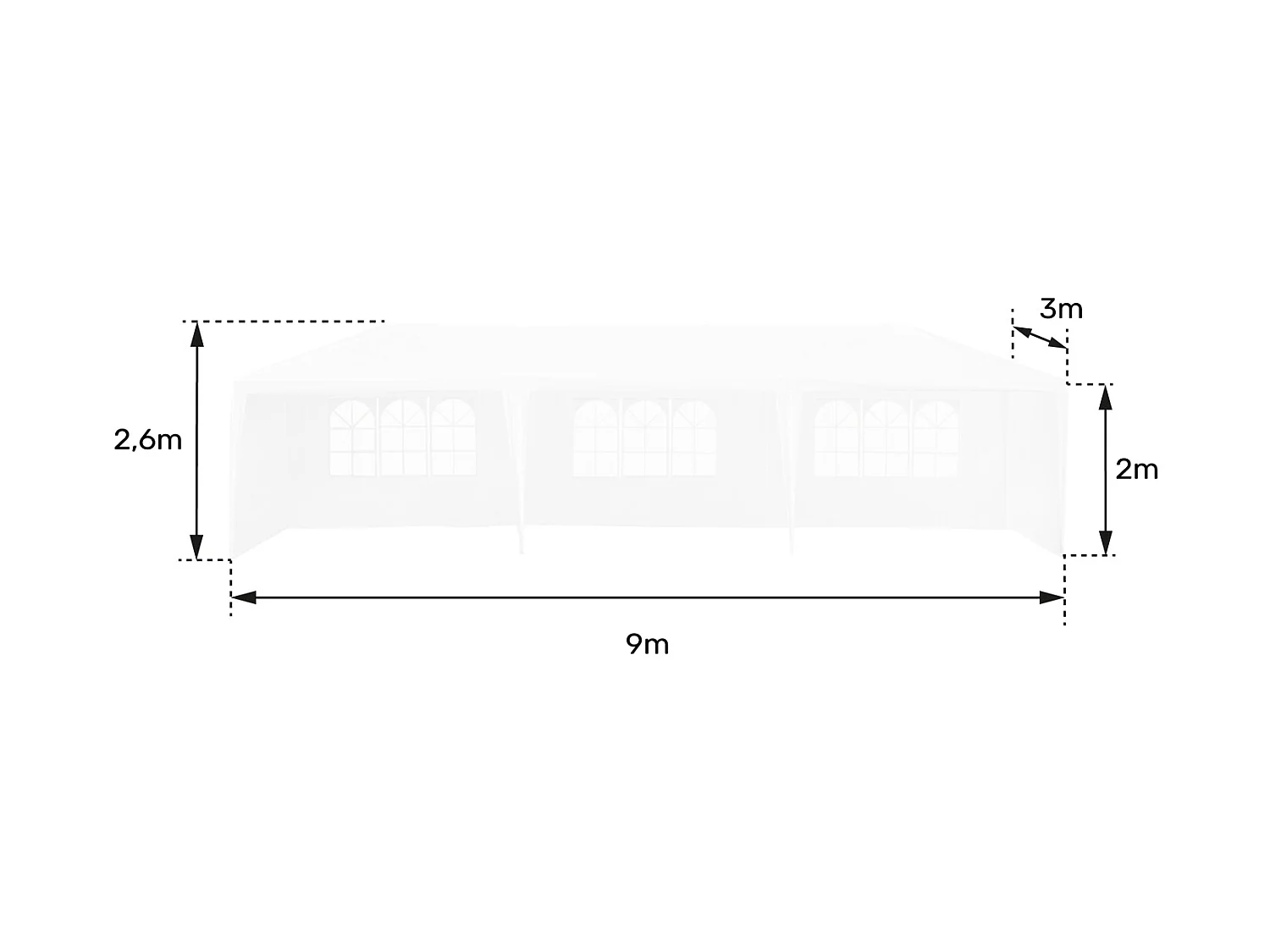 Ontvangsttent 3 × 9m ALIZÉ