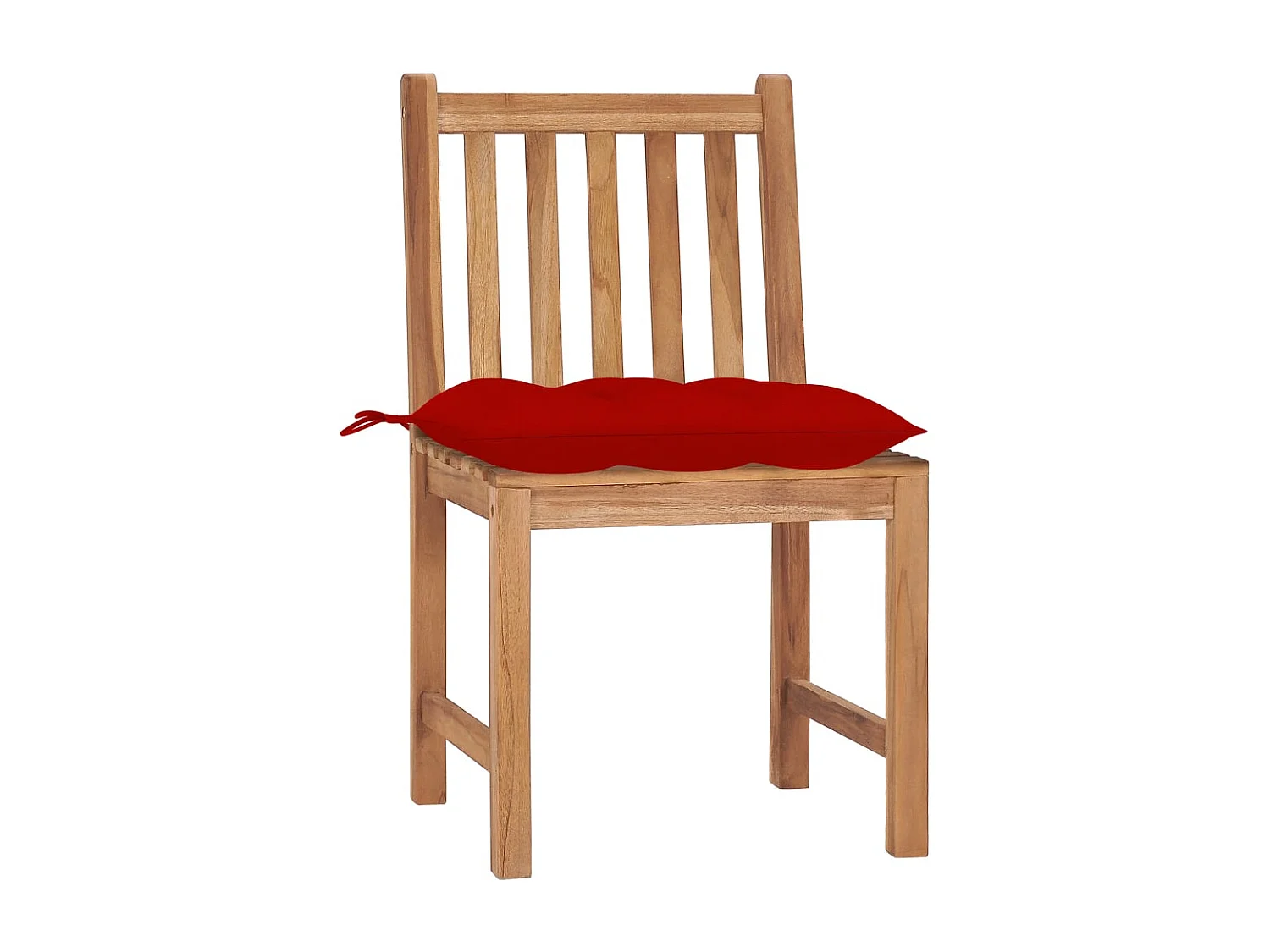 Chaise de jardin 2 pc avec coussin Bois de teck massif 7