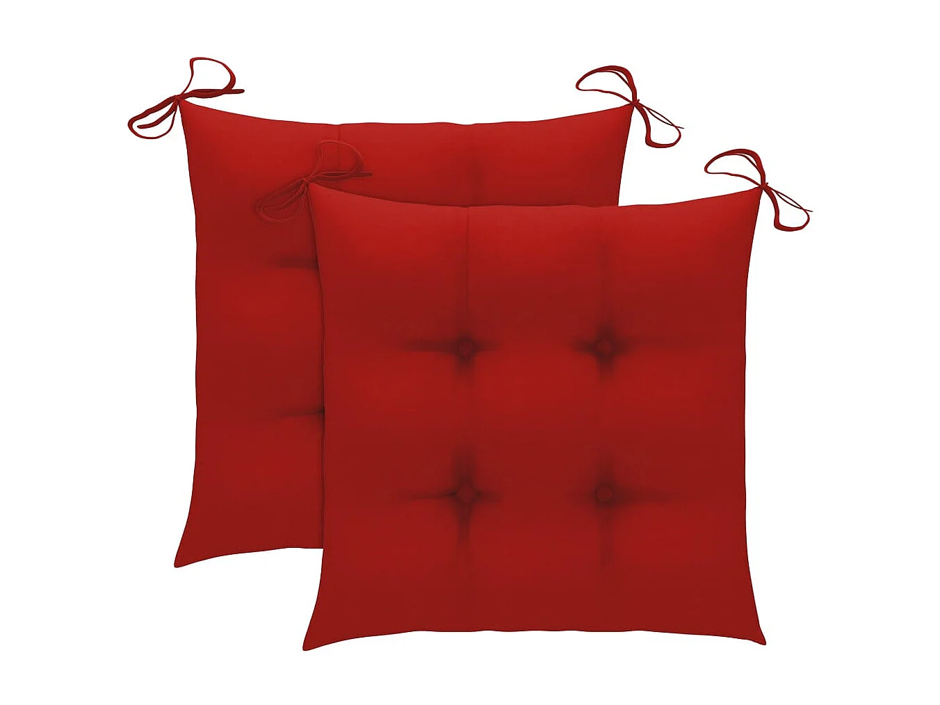 Chaise de jardin 2 pc avec coussin Bois de teck massif 7