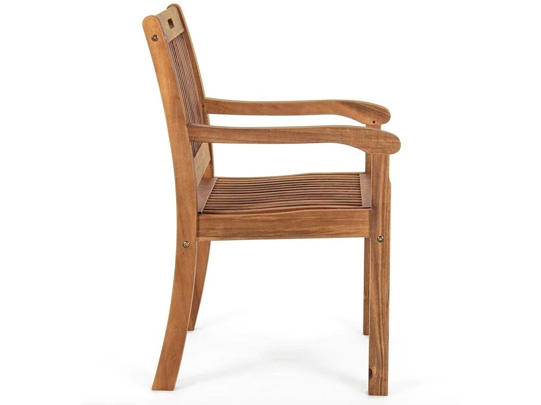 Set van 2 NOEMI buitenstoelen – Geolied acaciahout