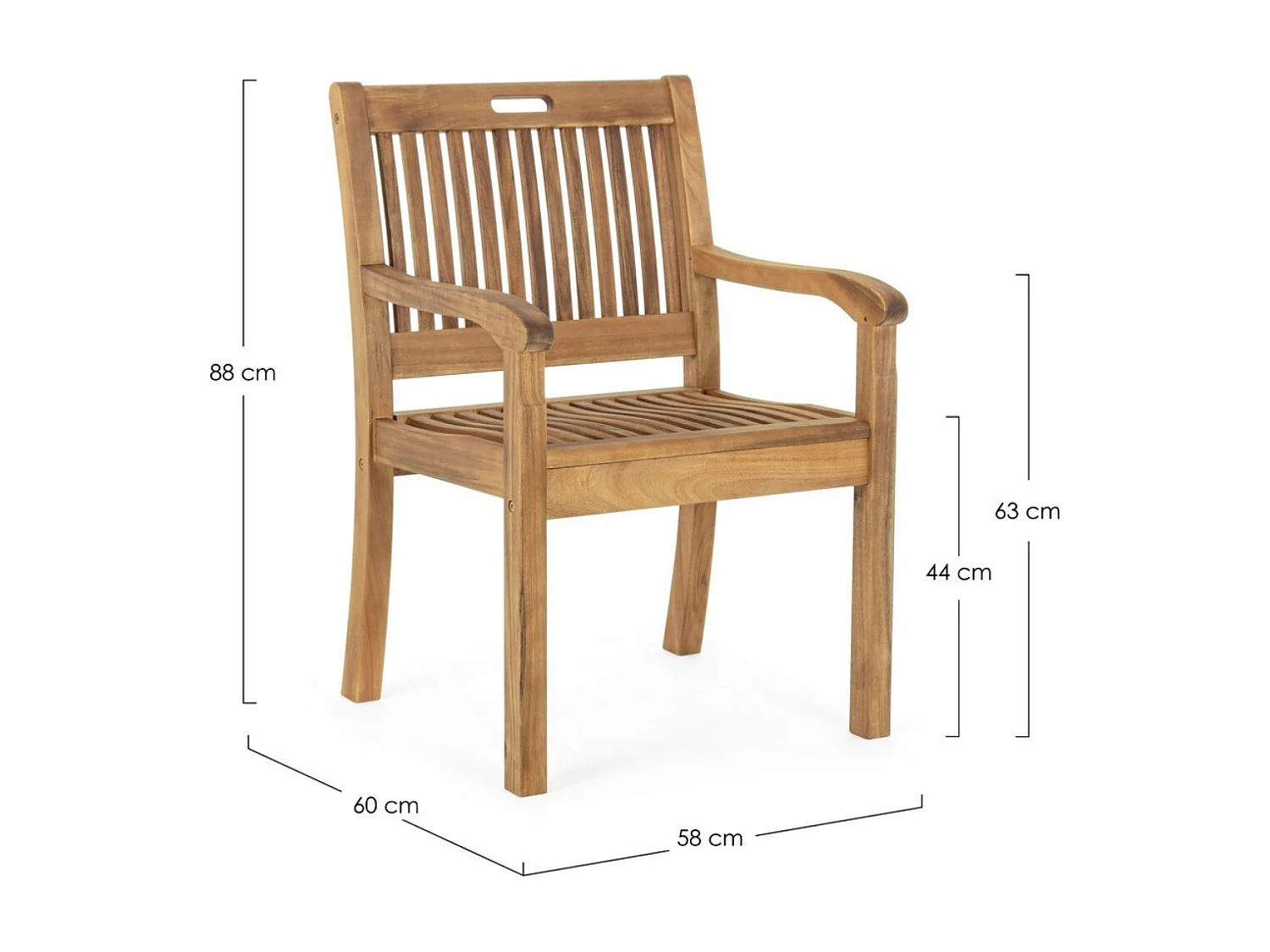Set van 2 NOEMI buitenstoelen – Geolied acaciahout