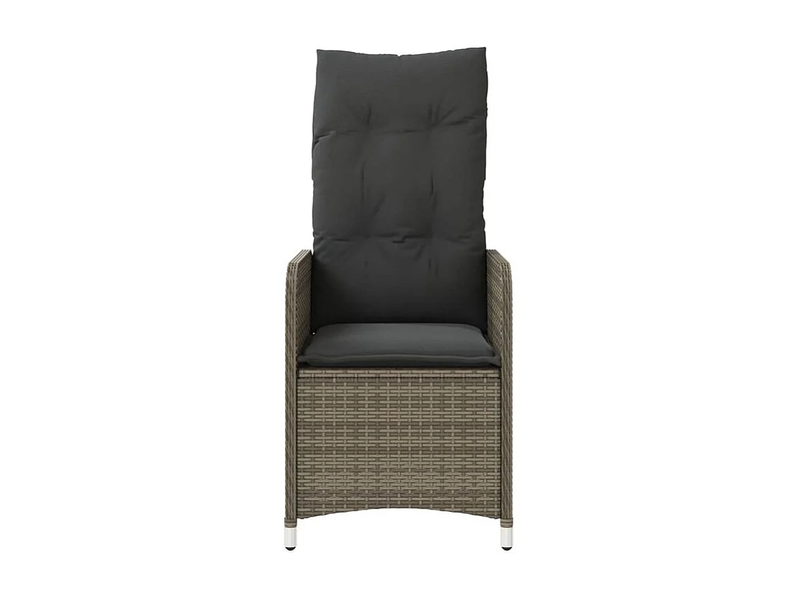 Chaise inclinable de jardin lot de 2 et table résine tressée