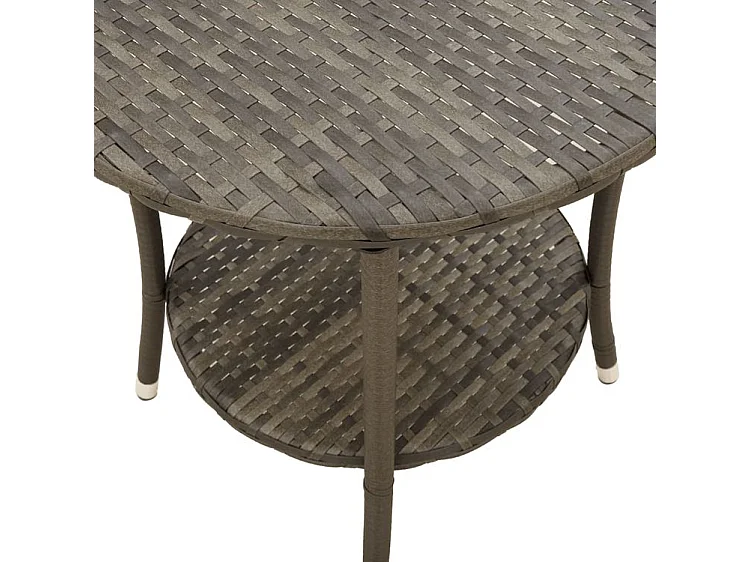 Chaise inclinable de jardin lot de 2 et table résine tressée