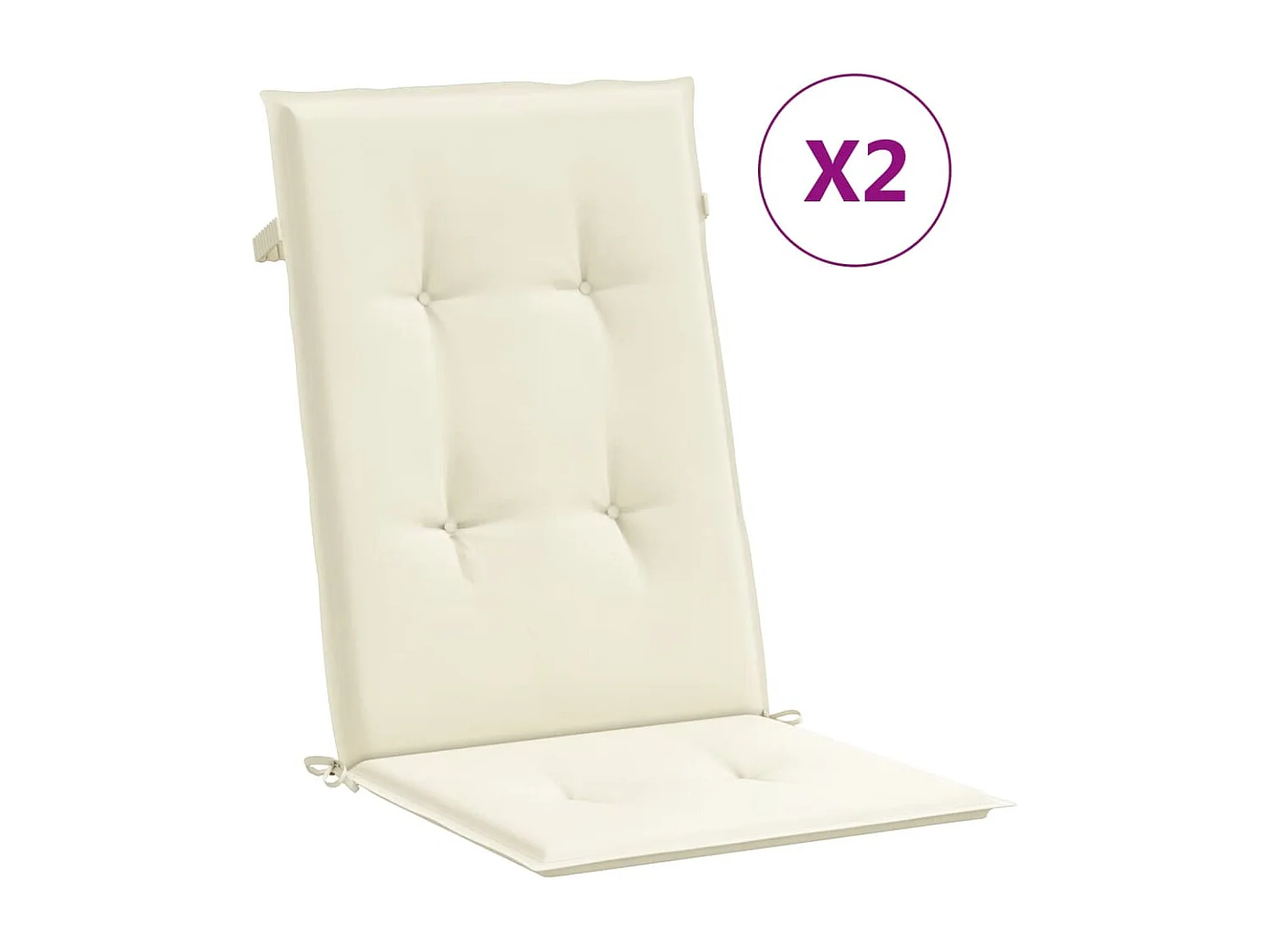 Chaise de jardin inclinable 2pc et coussin bois massif teck