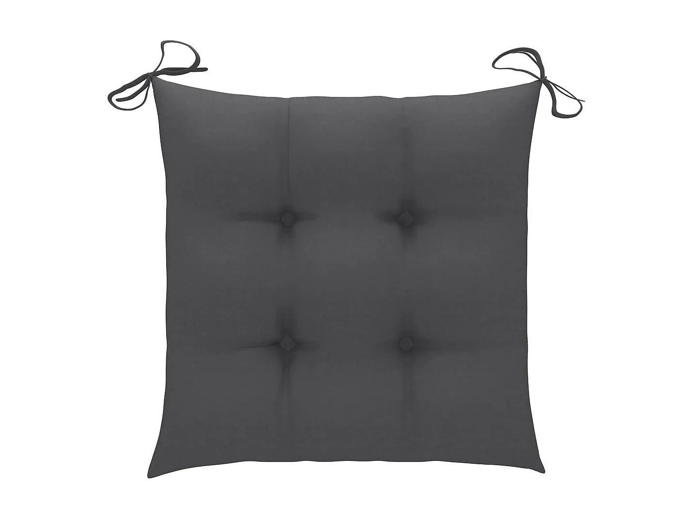 Chaise de jardin 2 pc avec coussin anthracite Bois de teck 14