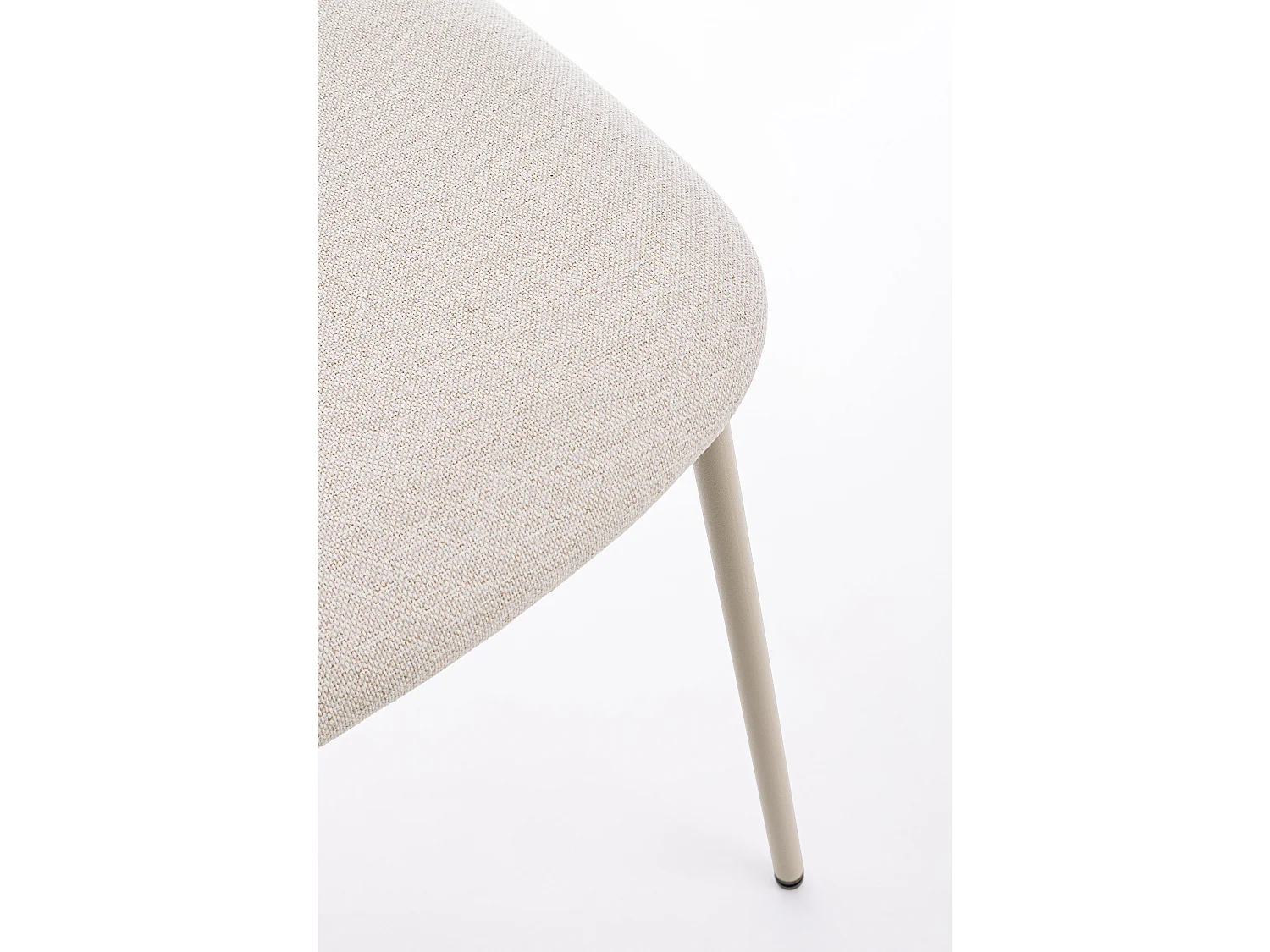 Set de 4 chaises INKA – Acier peint & assise rembourrée-Taupe