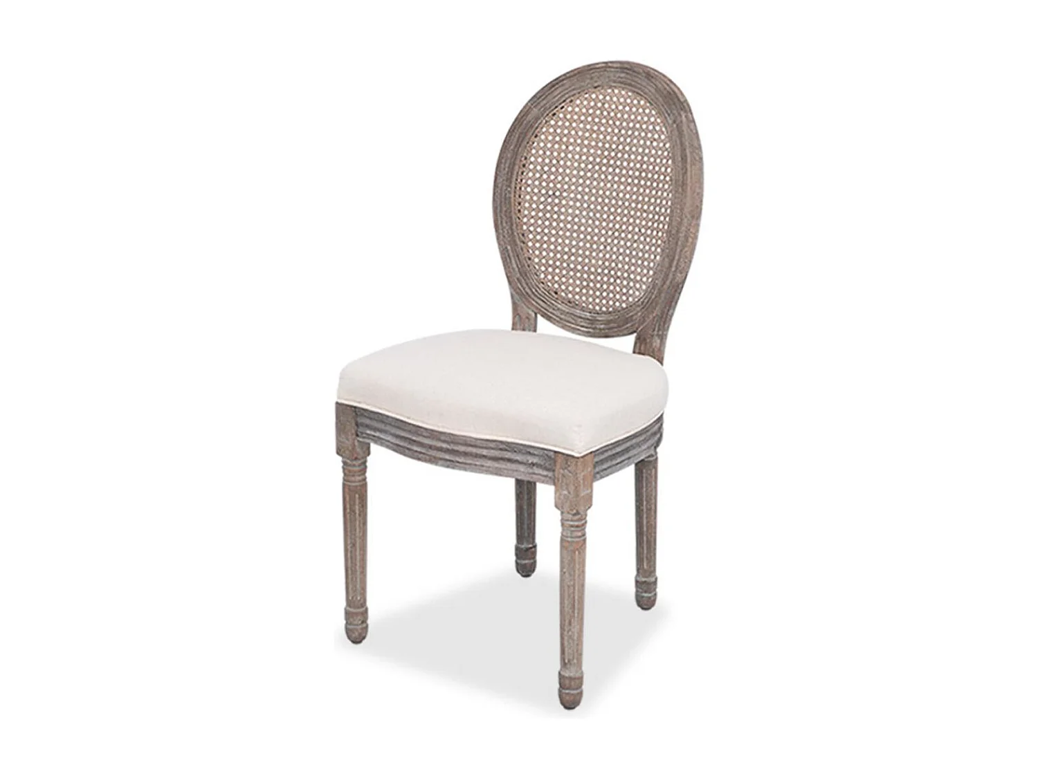 Chaise de salle à manger 6 pc Crème Tissu 10