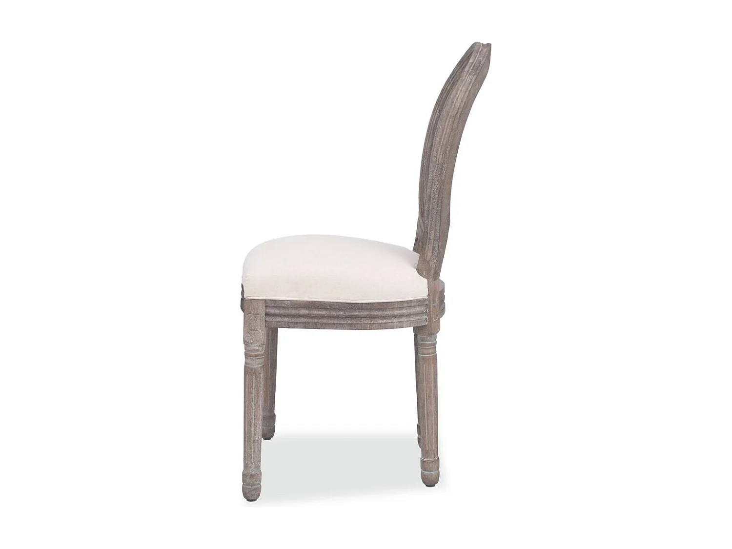 Chaise de salle à manger 6 pc Crème Tissu 10