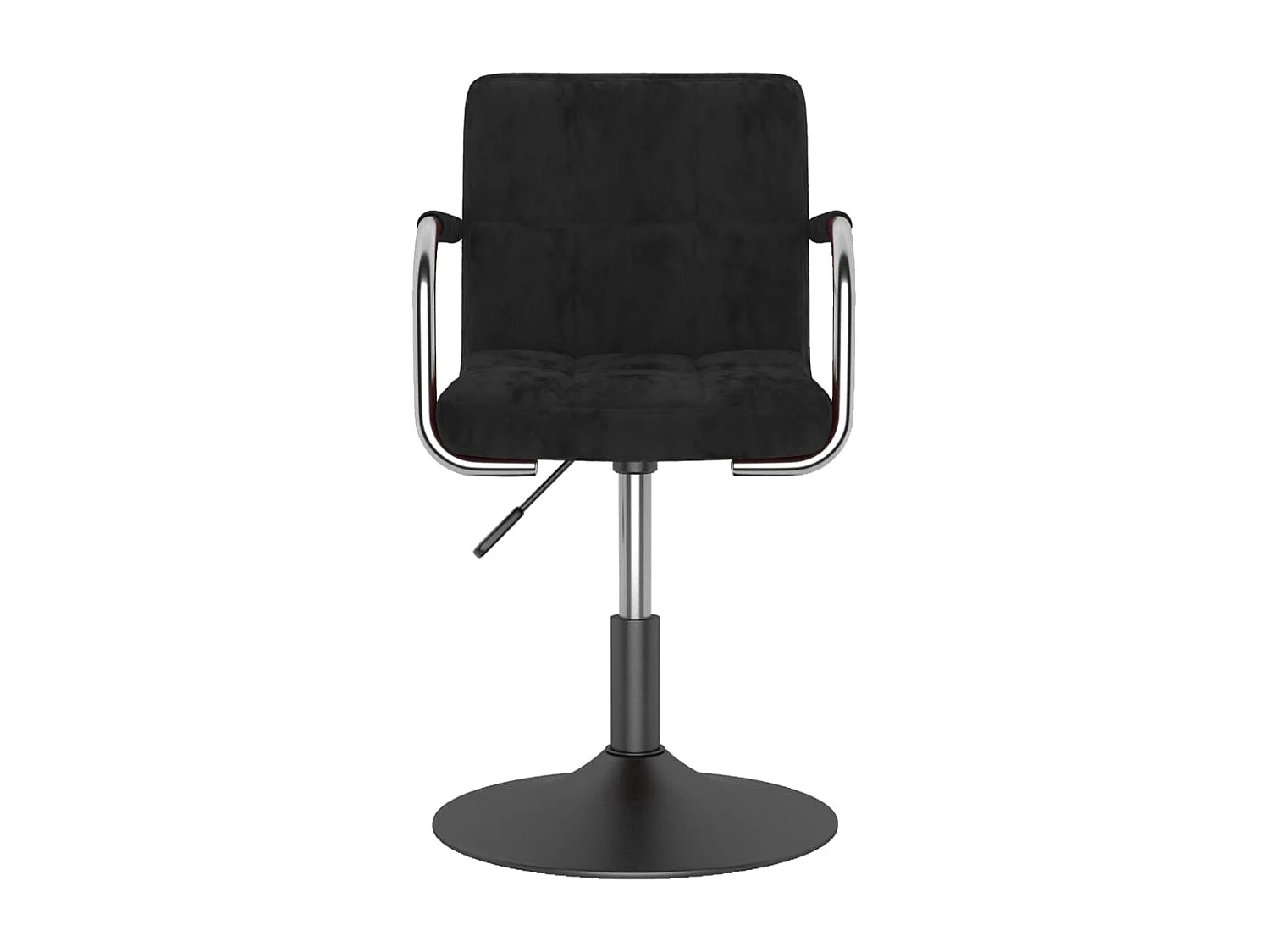 Chaise pivotante de salle à manger 4 pc Noir Velours 26