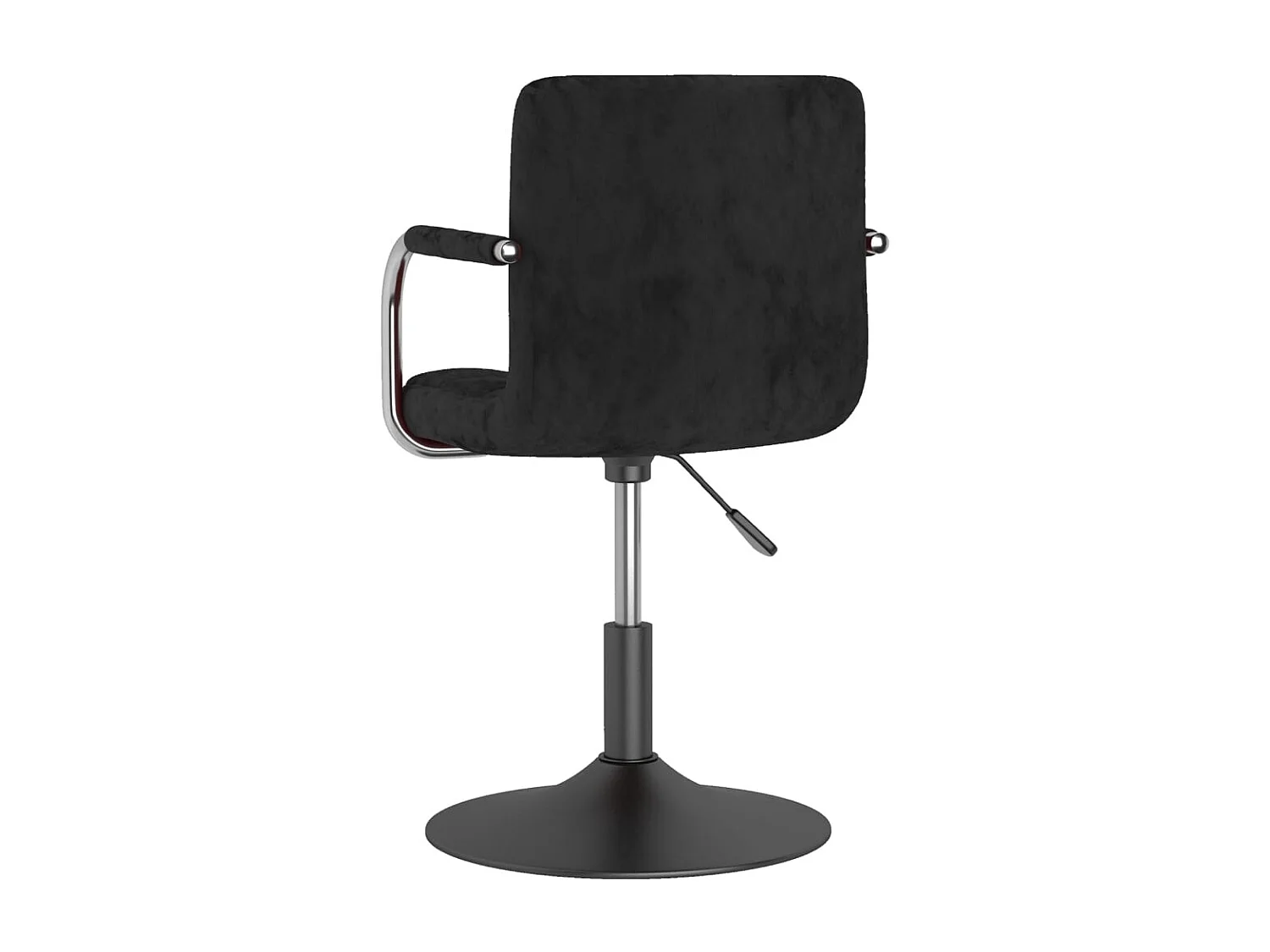 Chaise pivotante de salle à manger 4 pc Noir Velours 26