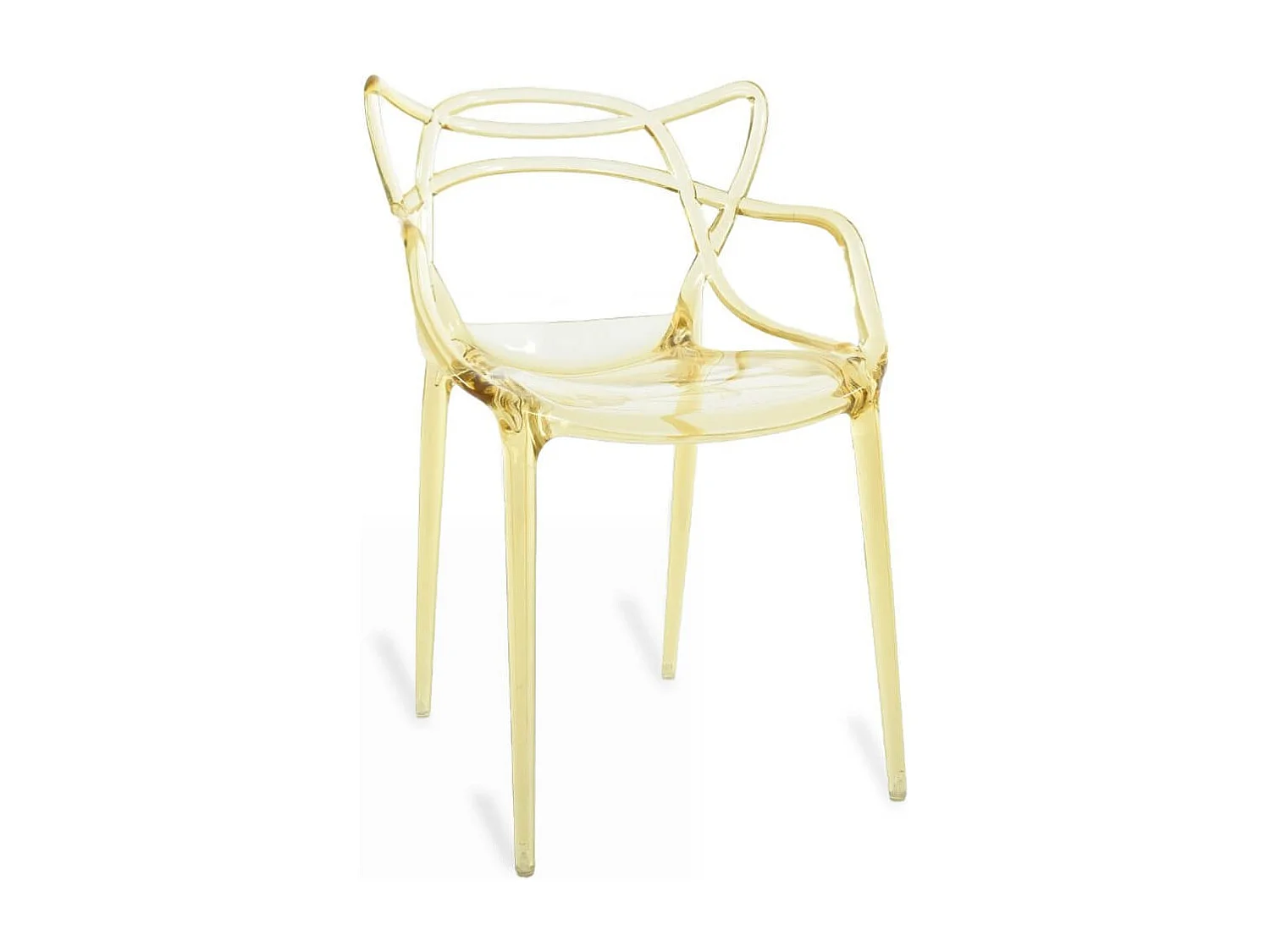 Chaise transparente BELIANO premium – Design & Polyvalente-Jaune