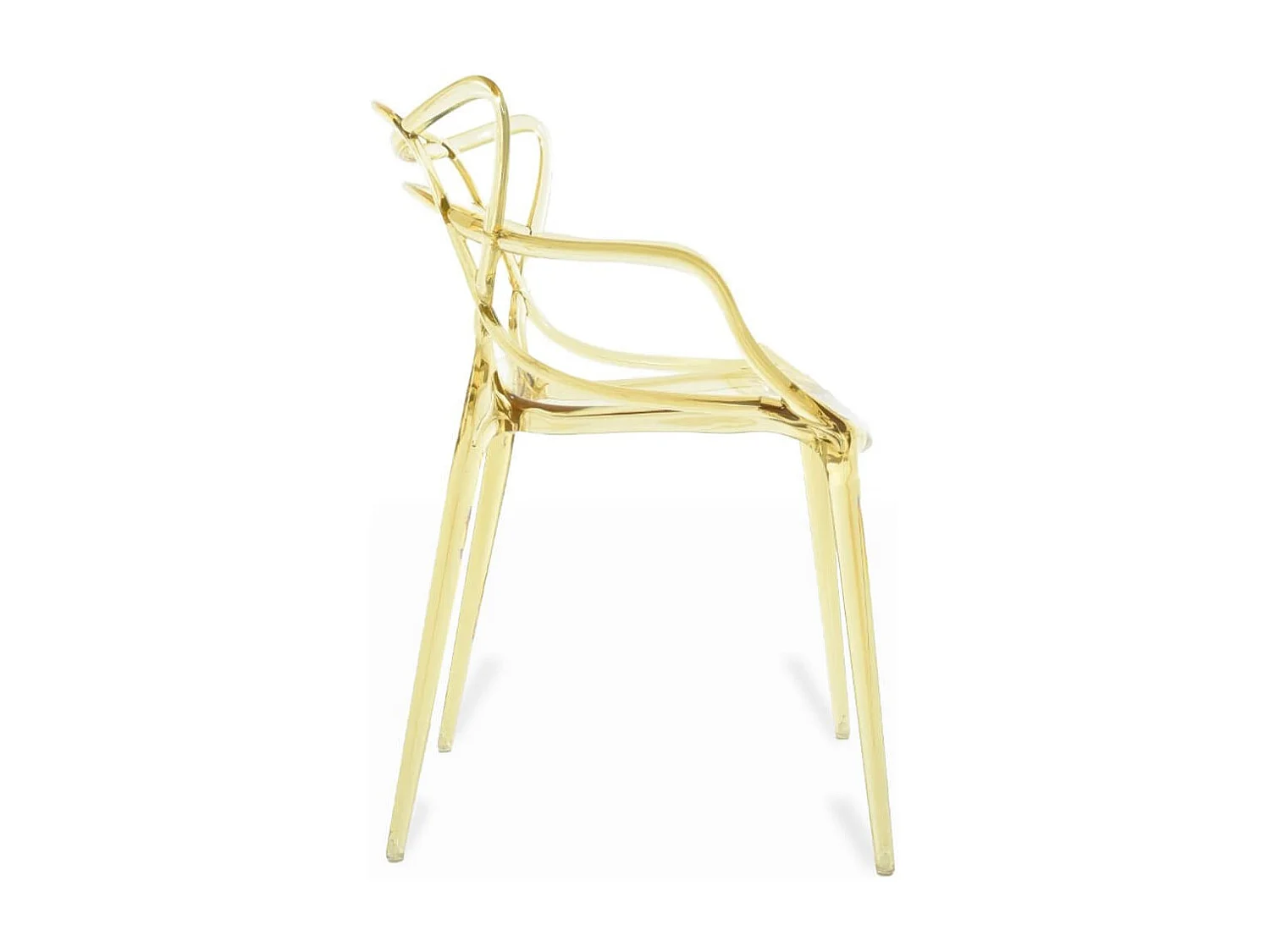 Chaise transparente BELIANO premium – Design & Polyvalente-Jaune