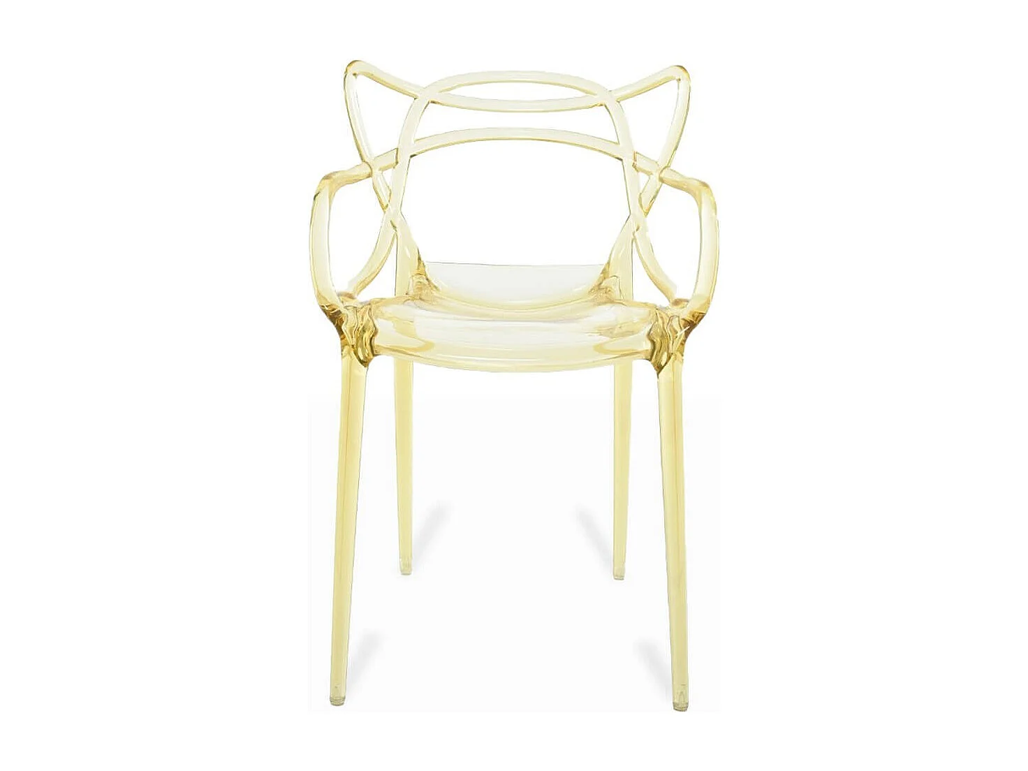 Chaise transparente BELIANO premium – Design & Polyvalente-Jaune