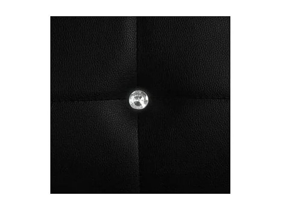 Chaise à manger similicuir noir et pieds métal noir Mikarel - Lot de 6