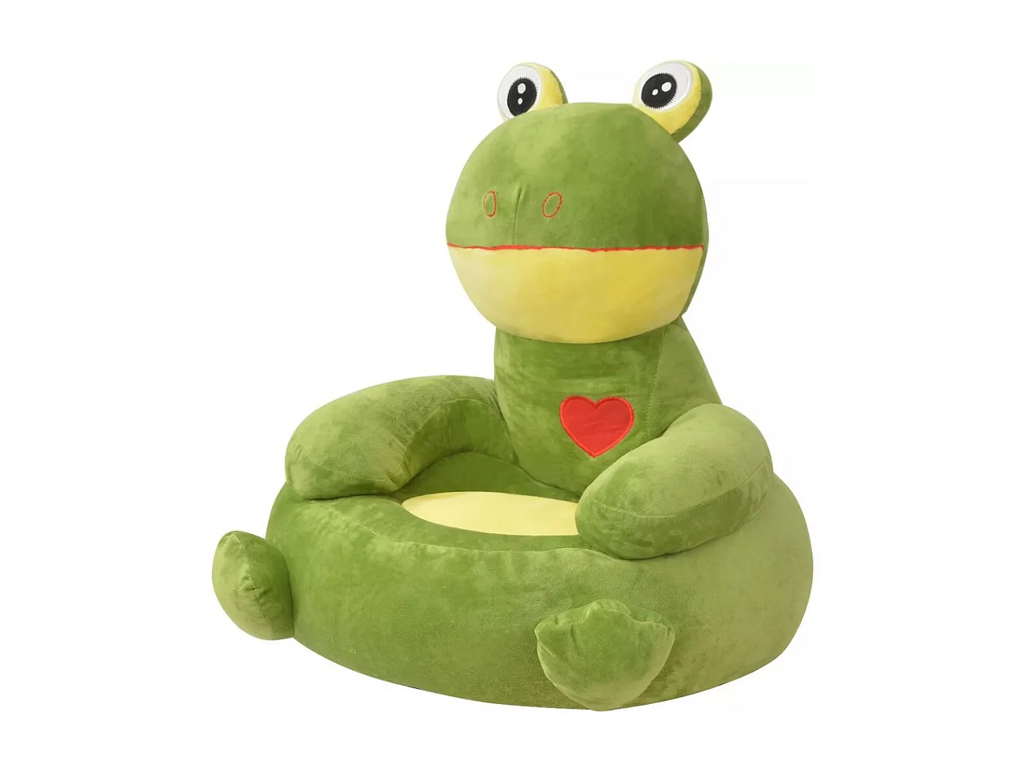 Chaise pour enfant en peluche Grenouille Verte