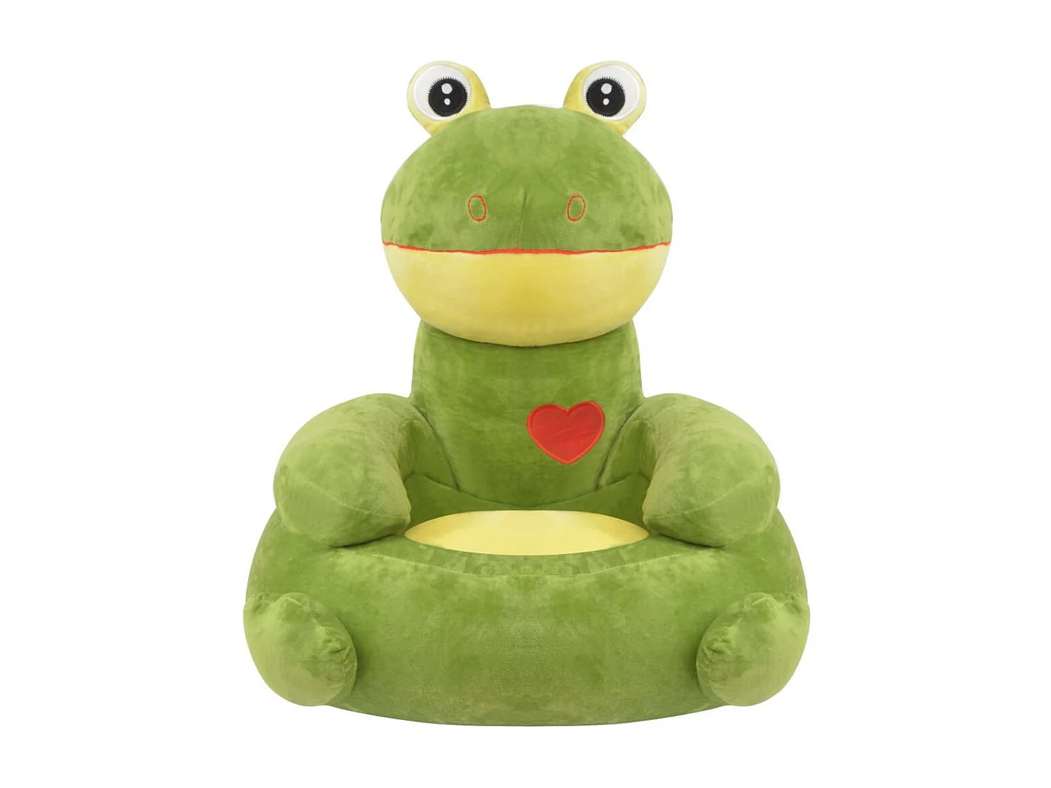 Chaise pour enfant en peluche Grenouille Verte