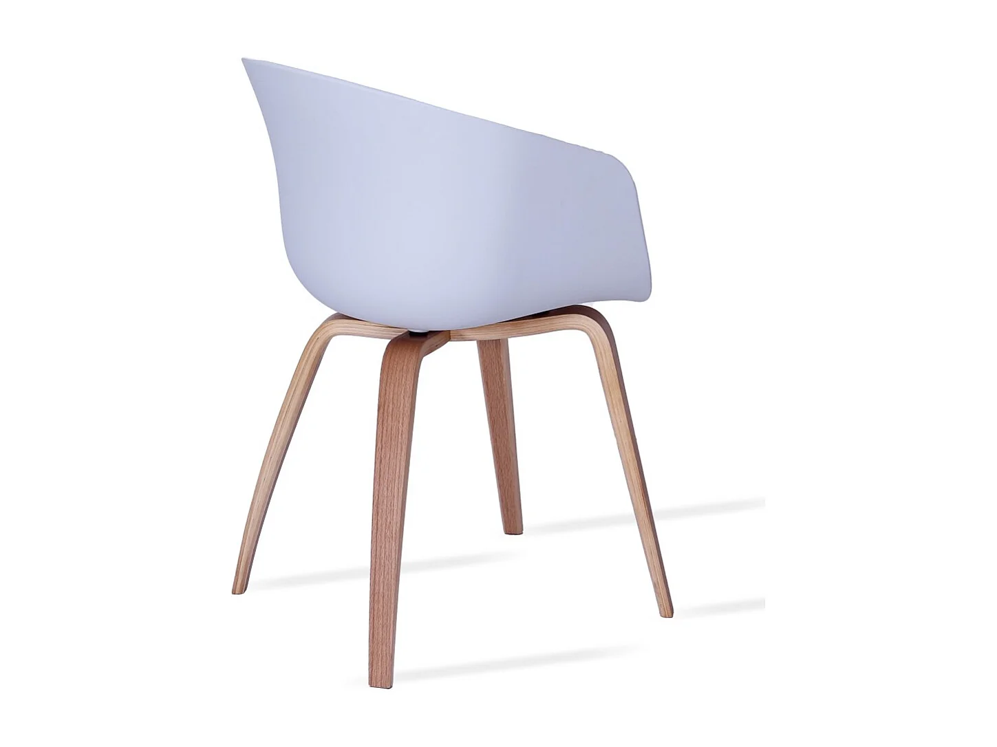 Chaise nordique KAVINA – Bois de hêtre & polypropylène-Gris clair