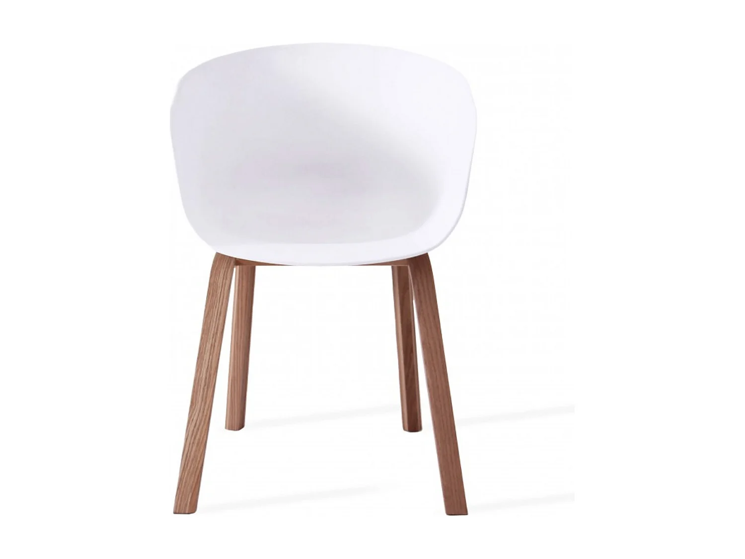 Chaise nordique KAVINA – Bois de hêtre & polypropylène-Gris clair