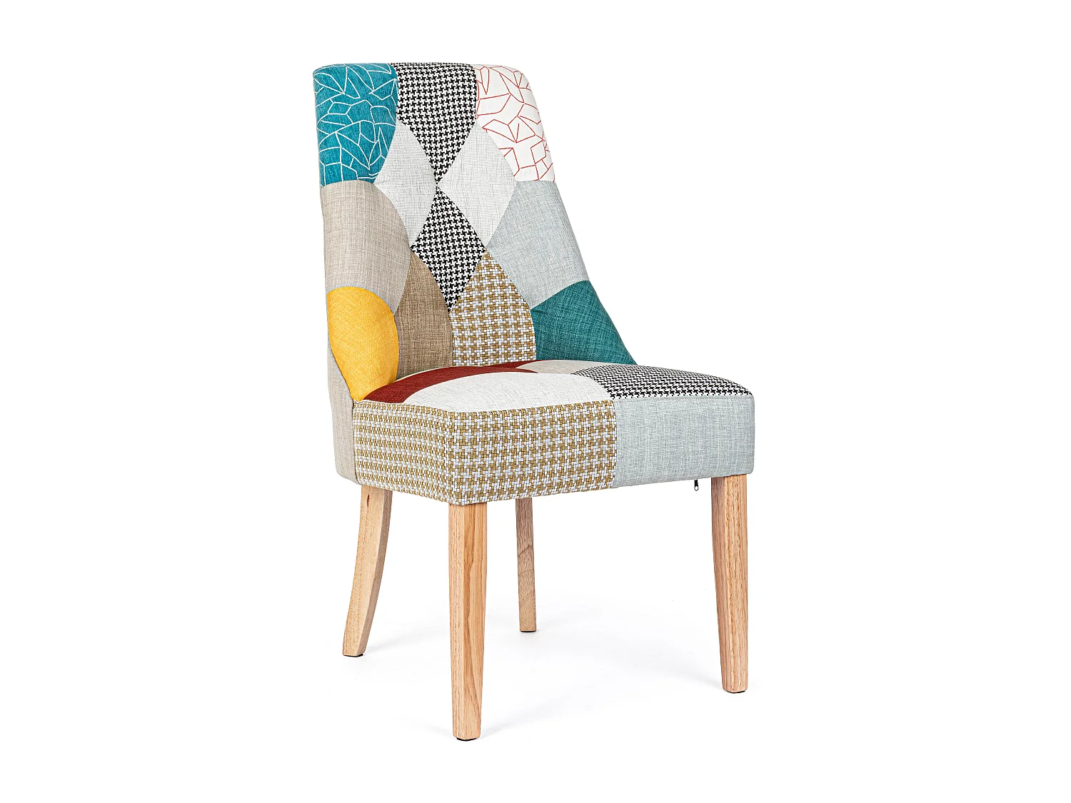 Chaise en bois de pin imprimé multicolore Galatea - Lot de 2