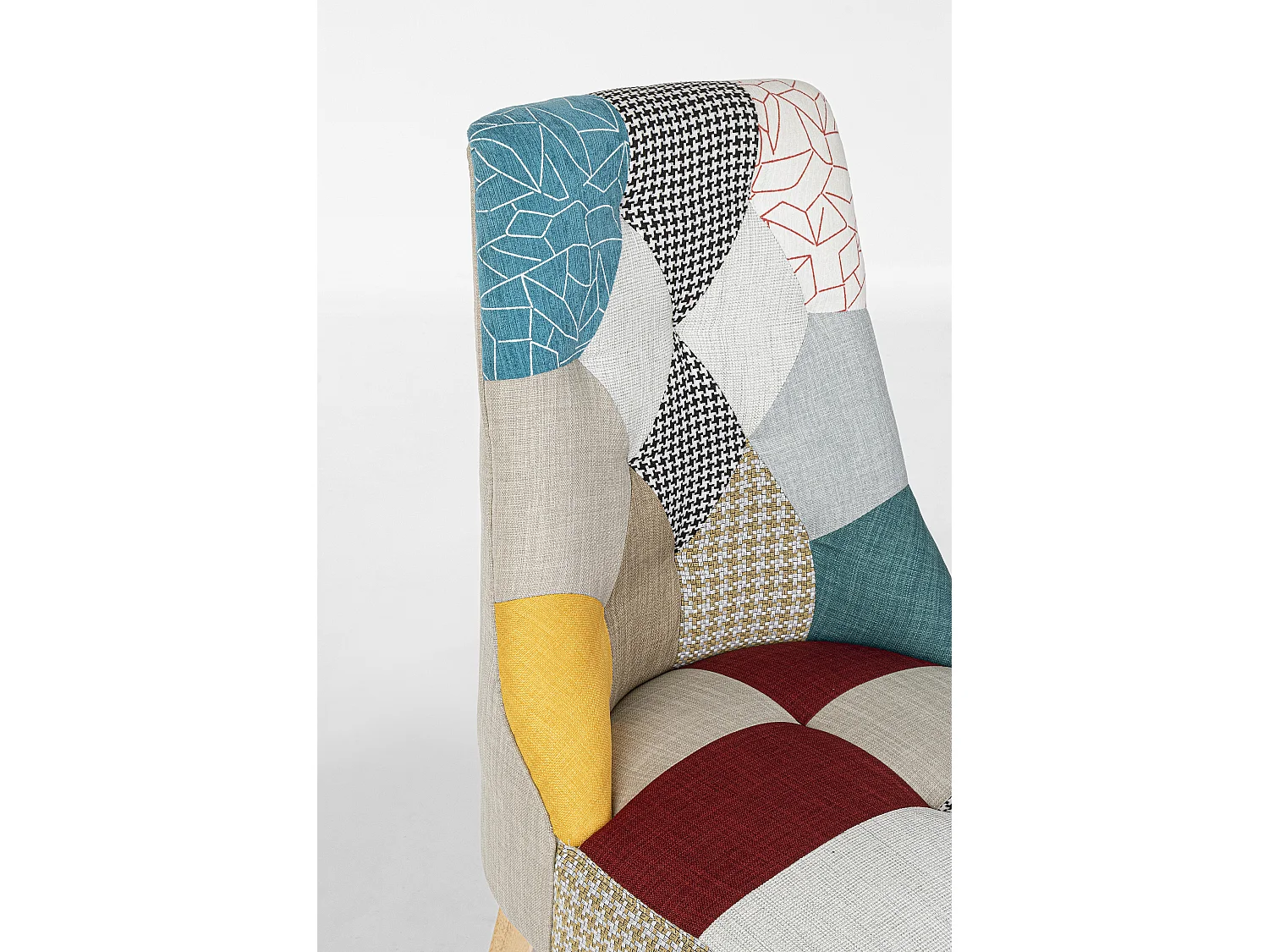 Chaise en bois de pin imprimé multicolore Galatea - Lot de 2