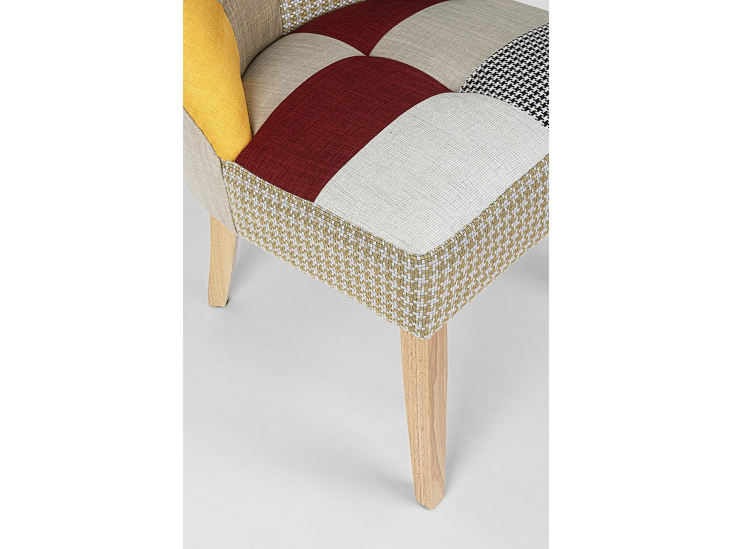 Chaise en bois de pin imprimé multicolore Galatea - Lot de 2