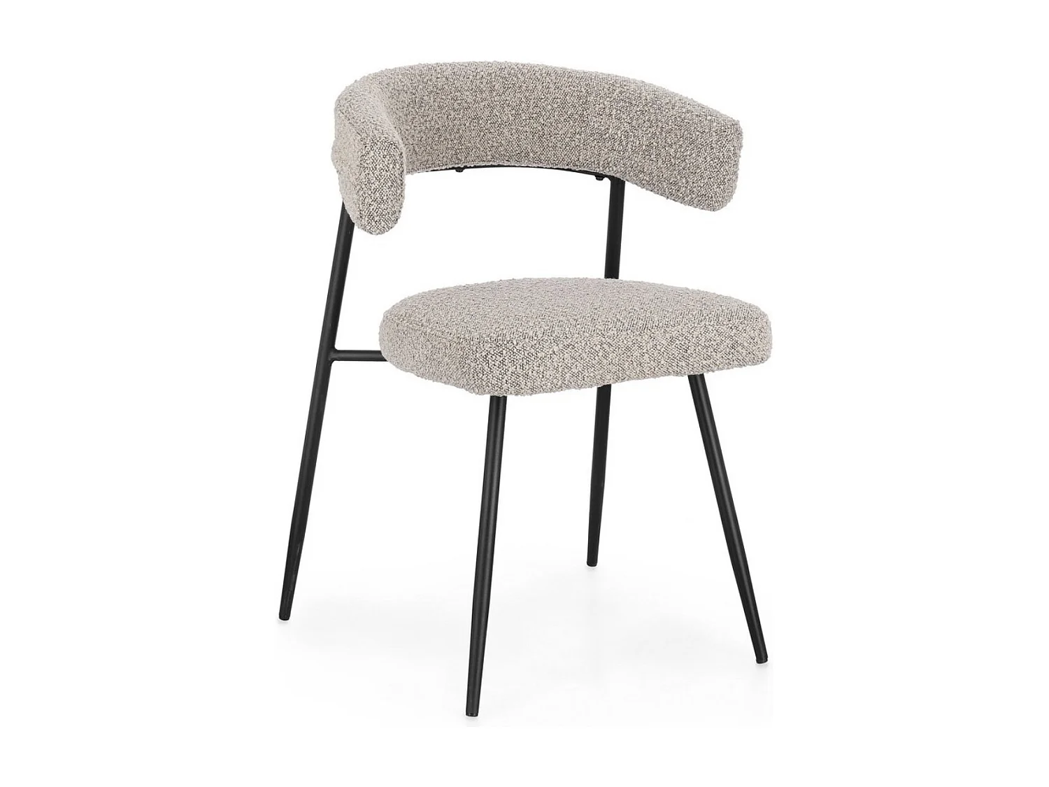 Lot de 4 chaises AMAIA – Confort rembourré & design contemporain-Taupe