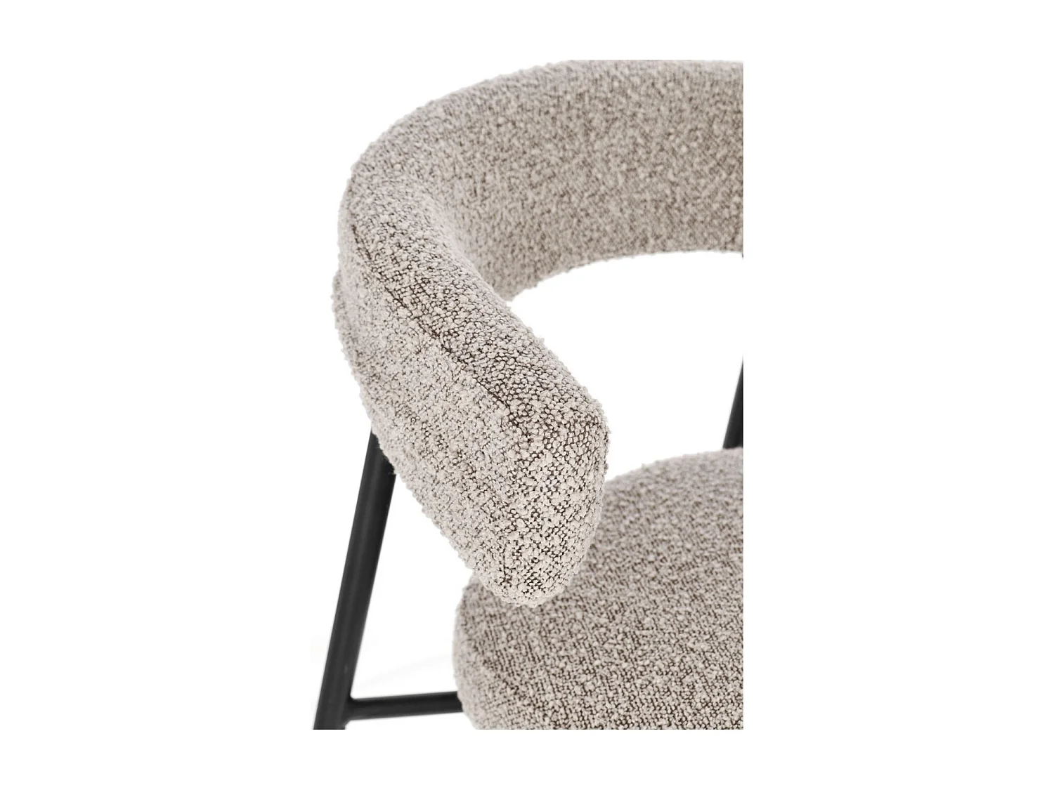 Lot de 4 chaises AMAIA – Confort rembourré & design contemporain-Taupe