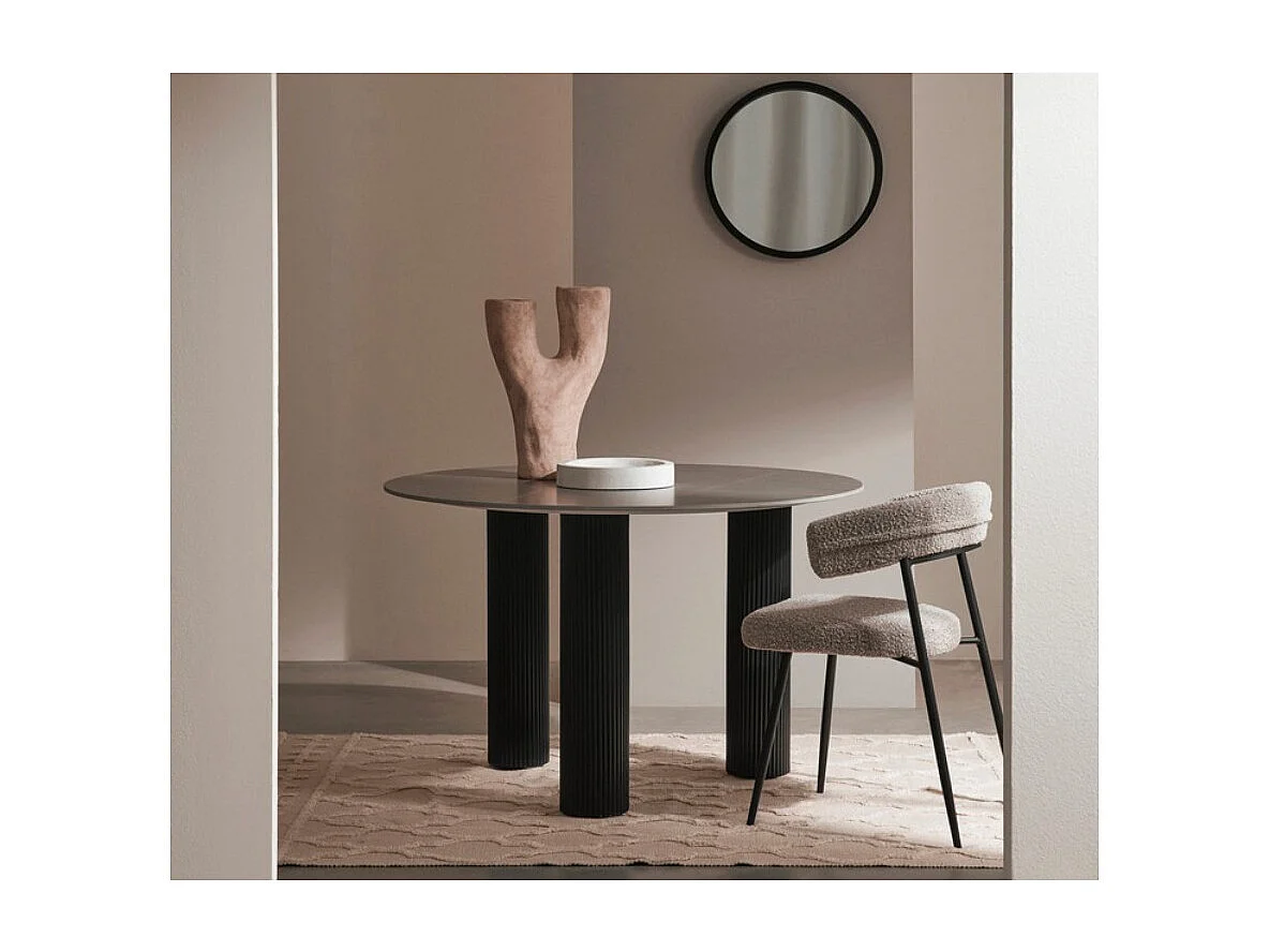 Lot de 4 chaises AMAIA – Confort rembourré & design contemporain-Taupe