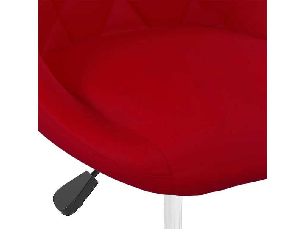 Chaises à dîner pivotantes 2 pcs Rouge bordeaux Velours 15
