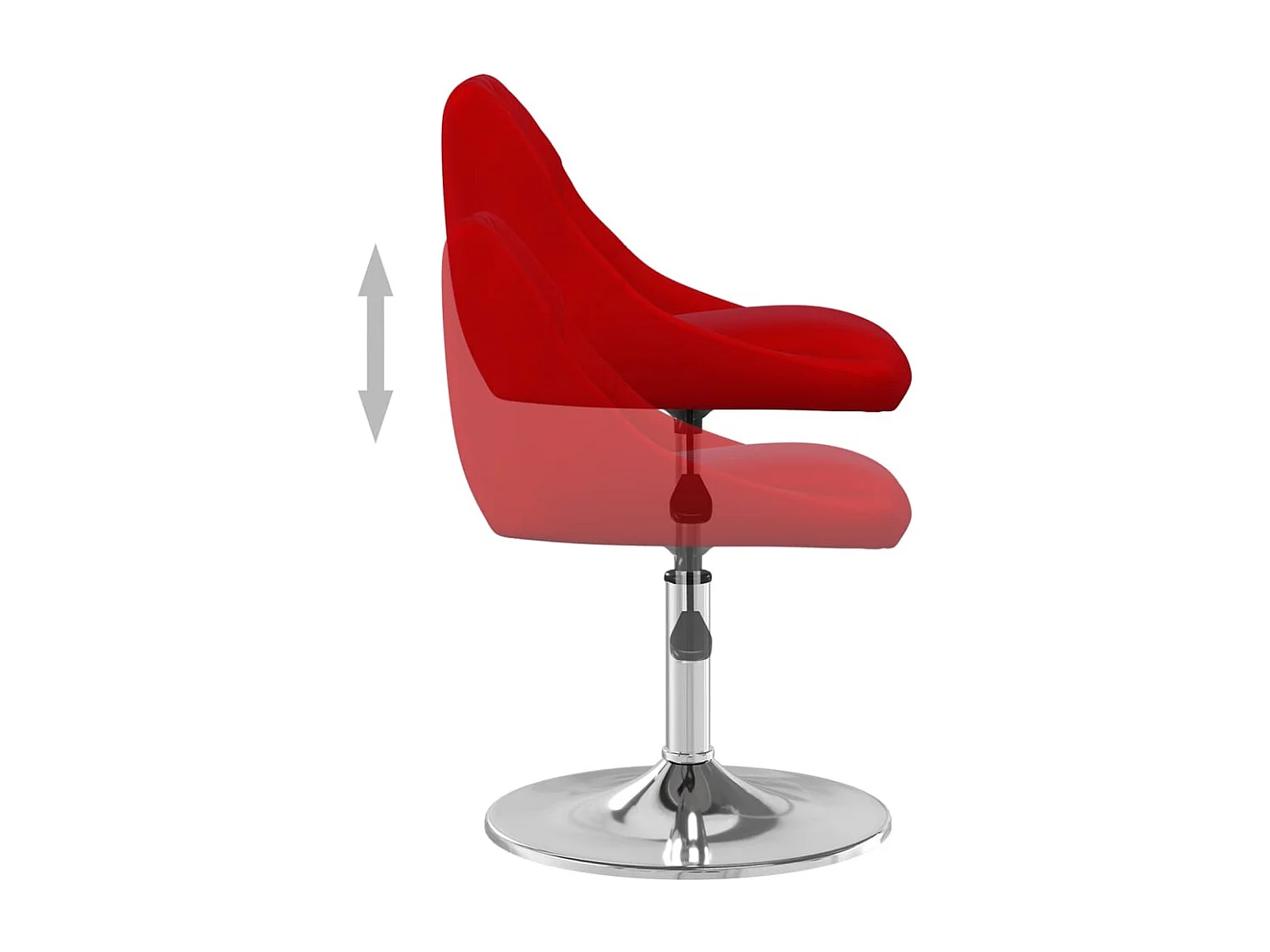 Chaises à dîner pivotantes 2 pcs Rouge bordeaux Velours 15