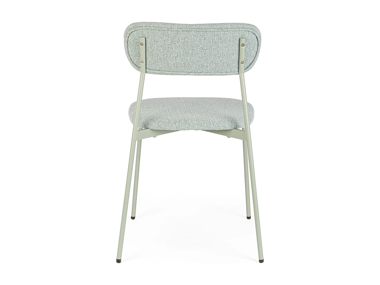 Set de 4 chaises INKA – Acier peint & assise rembourrée-Vert