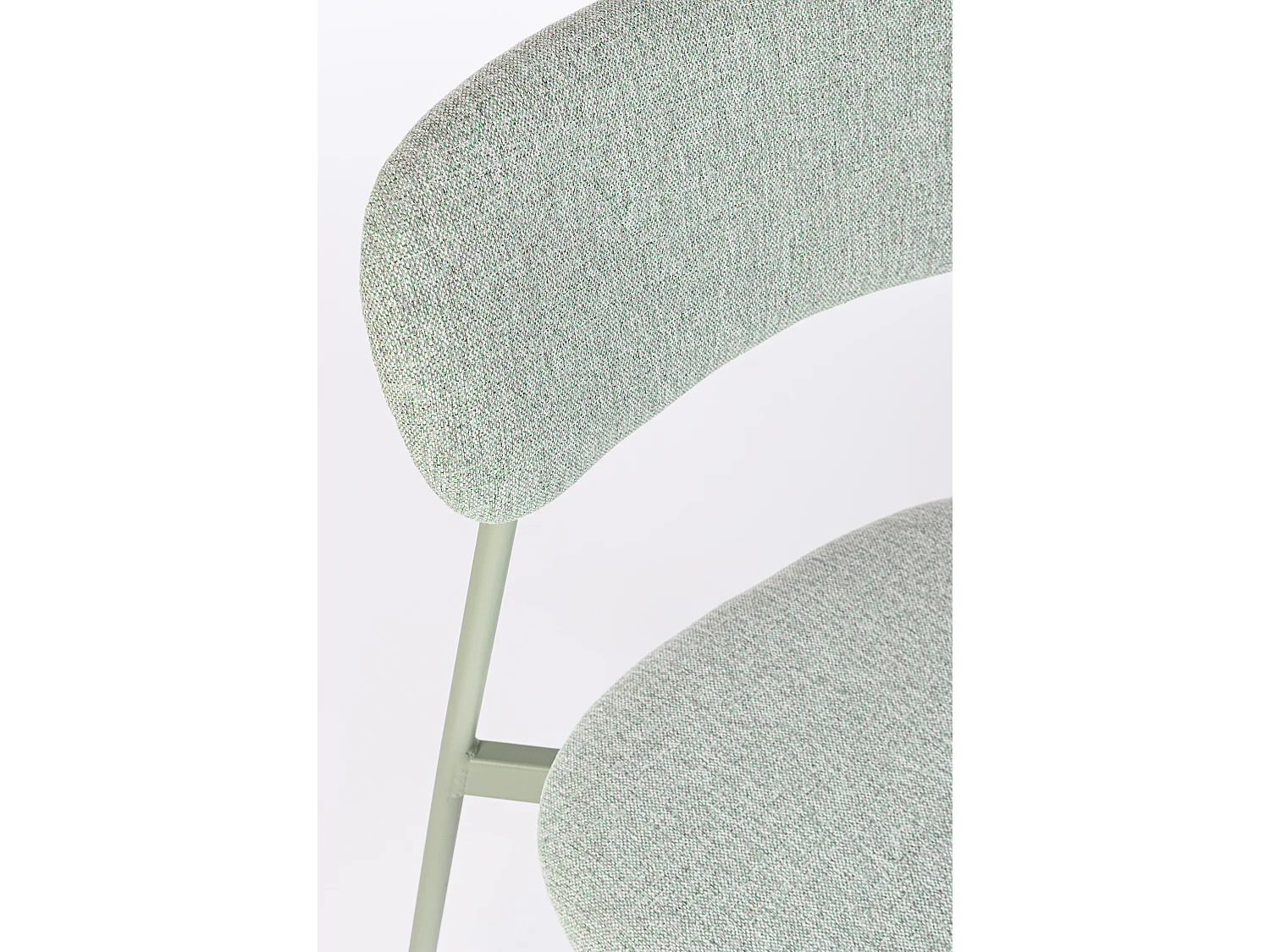 Set de 4 chaises INKA – Acier peint & assise rembourrée-Vert