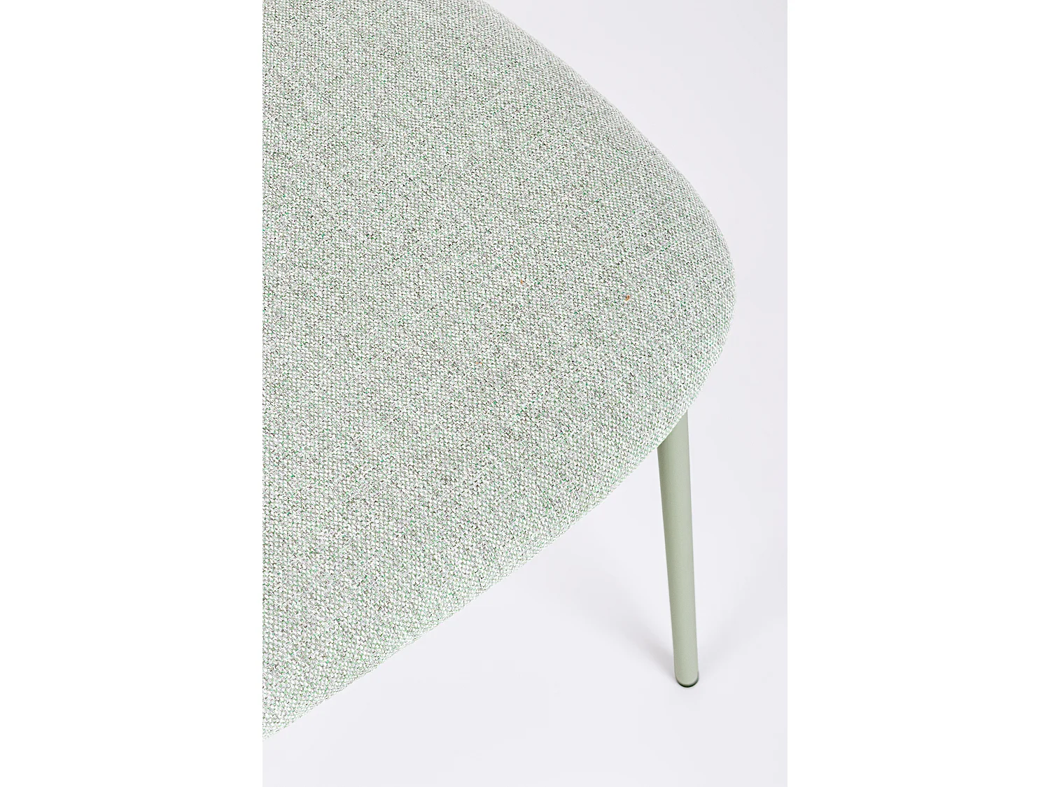 Set de 4 chaises INKA – Acier peint & assise rembourrée-Vert