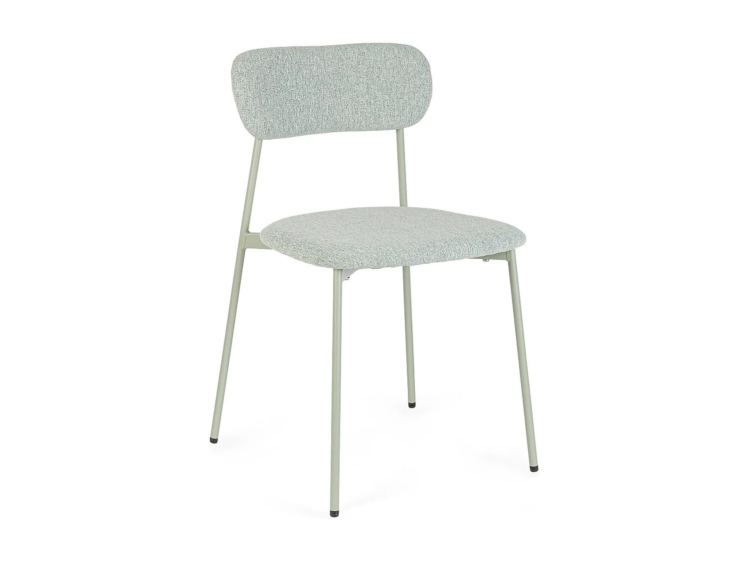 Set de 4 chaises INKA – Acier peint & assise rembourrée-Vert