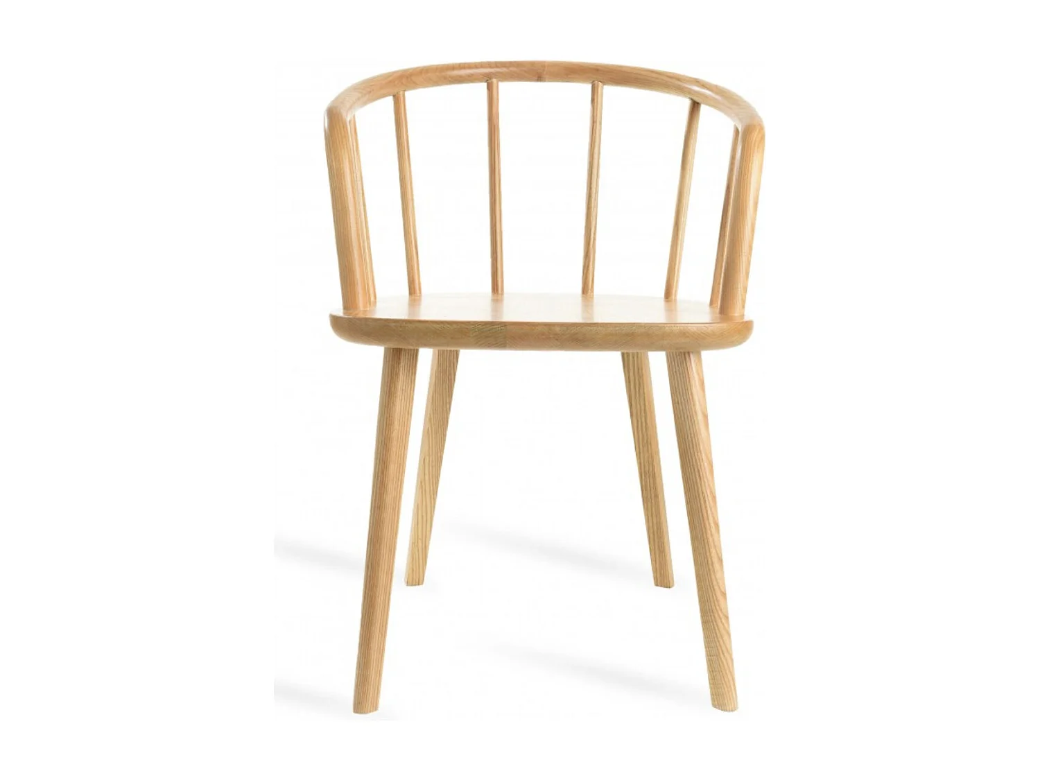 Chaise avec accoudoir en bois de hêtre naturel Rayno