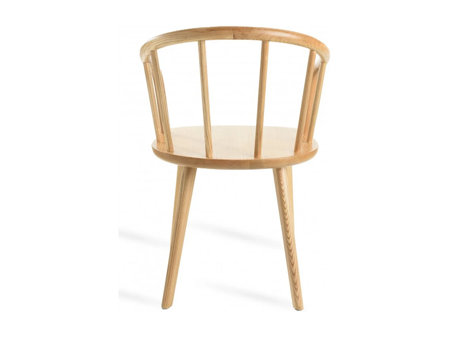 Chaise avec accoudoir en bois de hêtre naturel Rayno