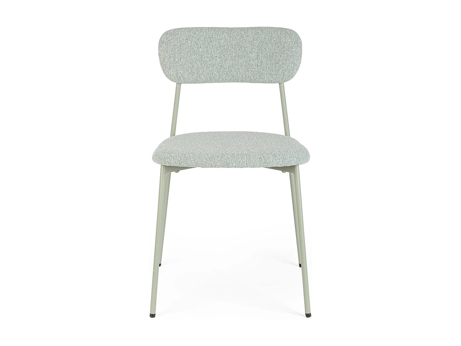 Set de 4 chaises INKA – Acier peint & assise rembourrée-Rose