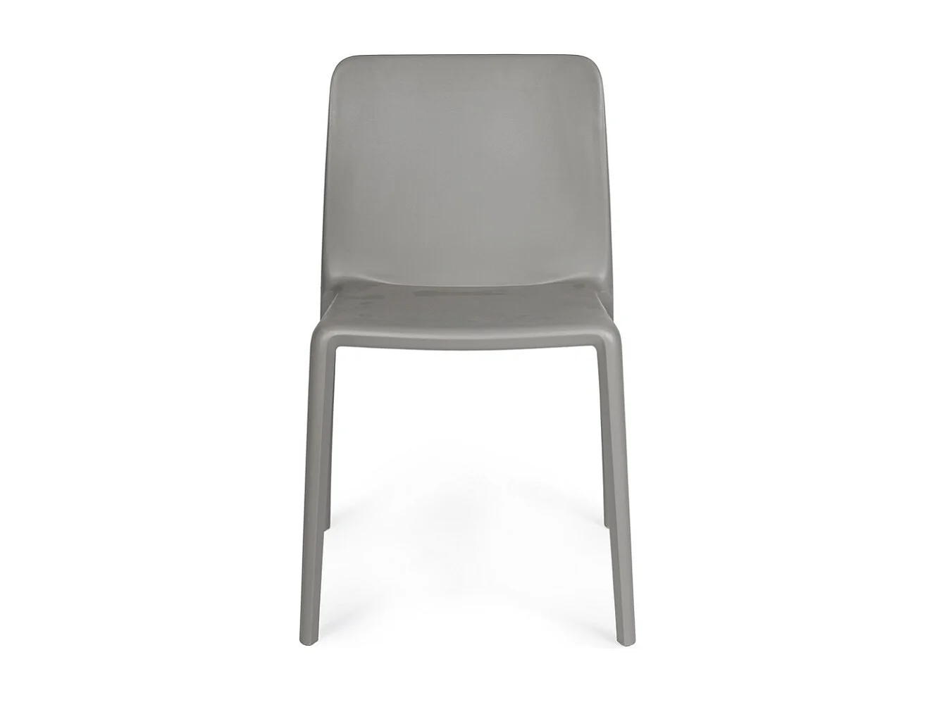 Conjunto de 4 sillas apilables de polipropileno KLOVIS-Gris